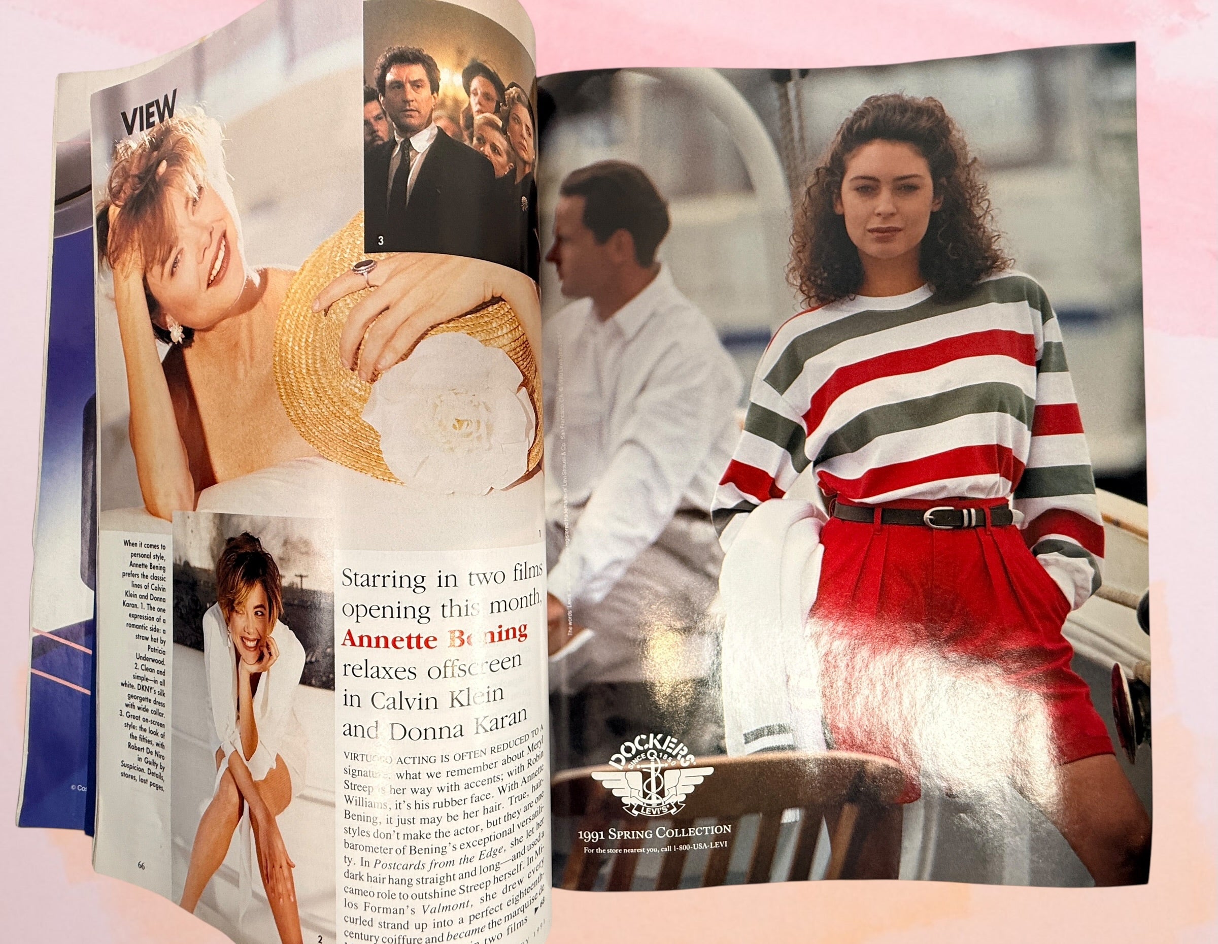 Vintage Vogue January 1991 fashion magazine. Original 90s editorial, ads, and style inspiration. Collectible glossy issue for fashion lovers and decor.