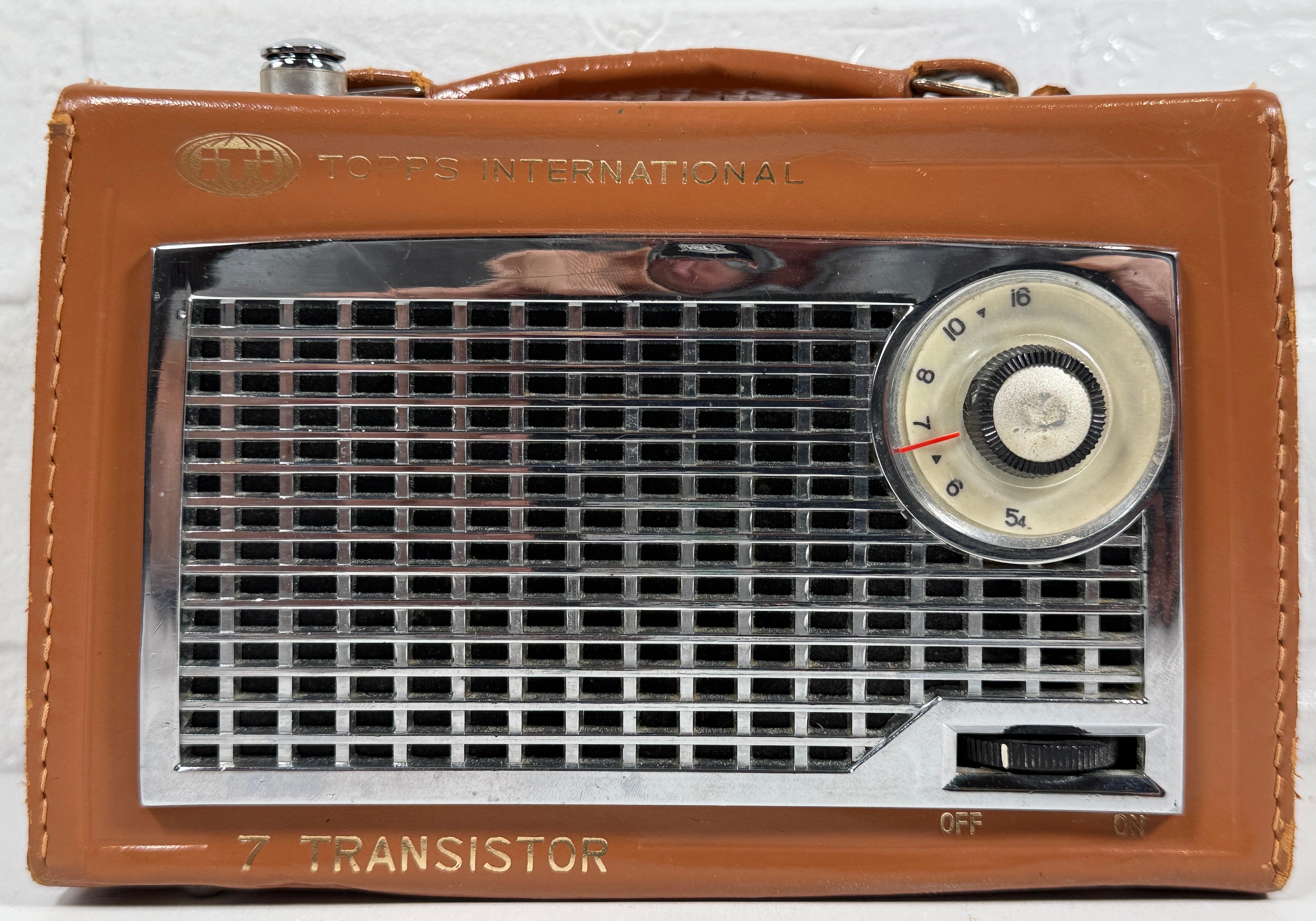 Vintage 1960s Topps International 7-Transistor AM Radio – Working – Made in Japan