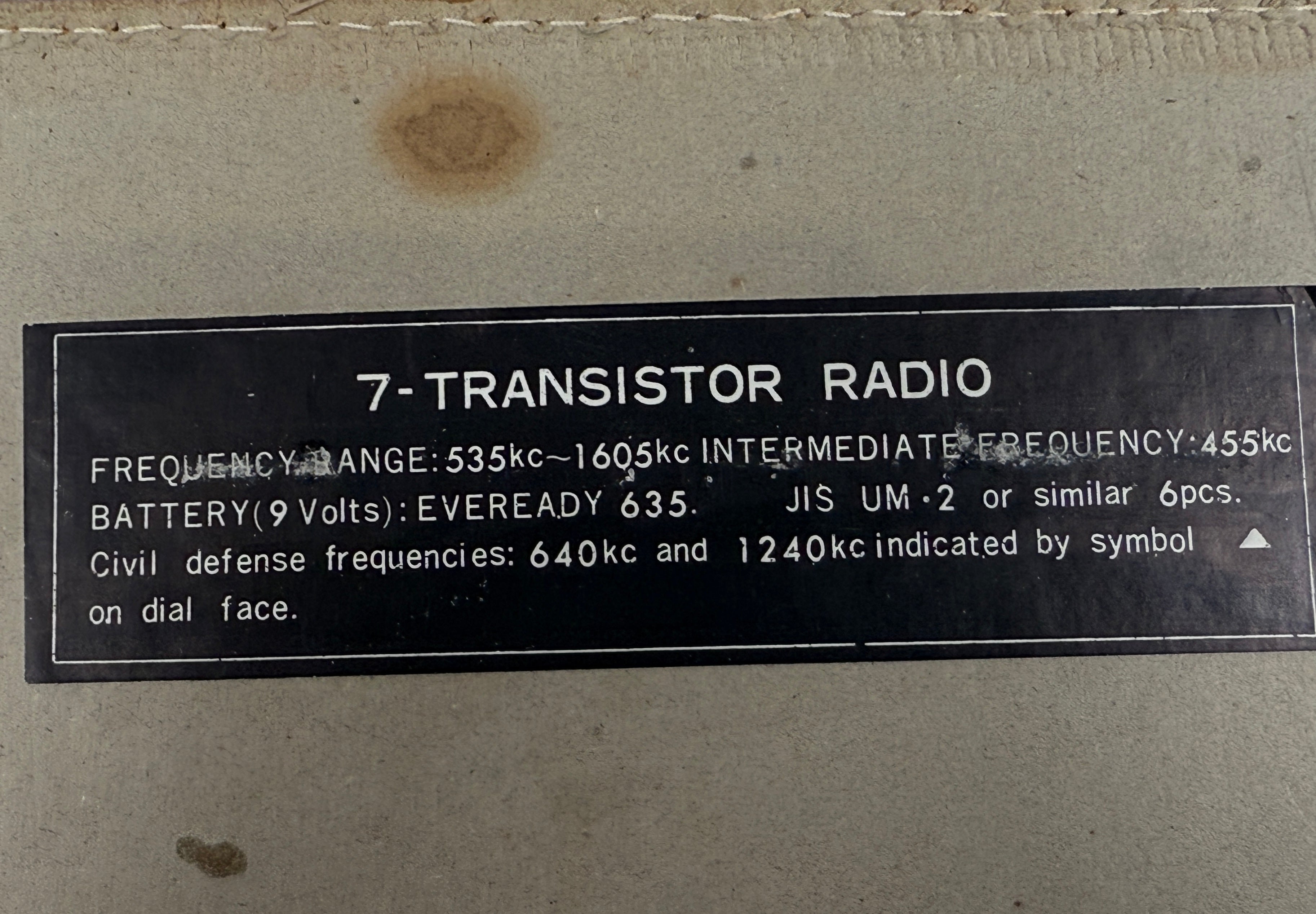 Vintage 1960s Topps International 7-Transistor AM Radio – Working – Made in Japan
