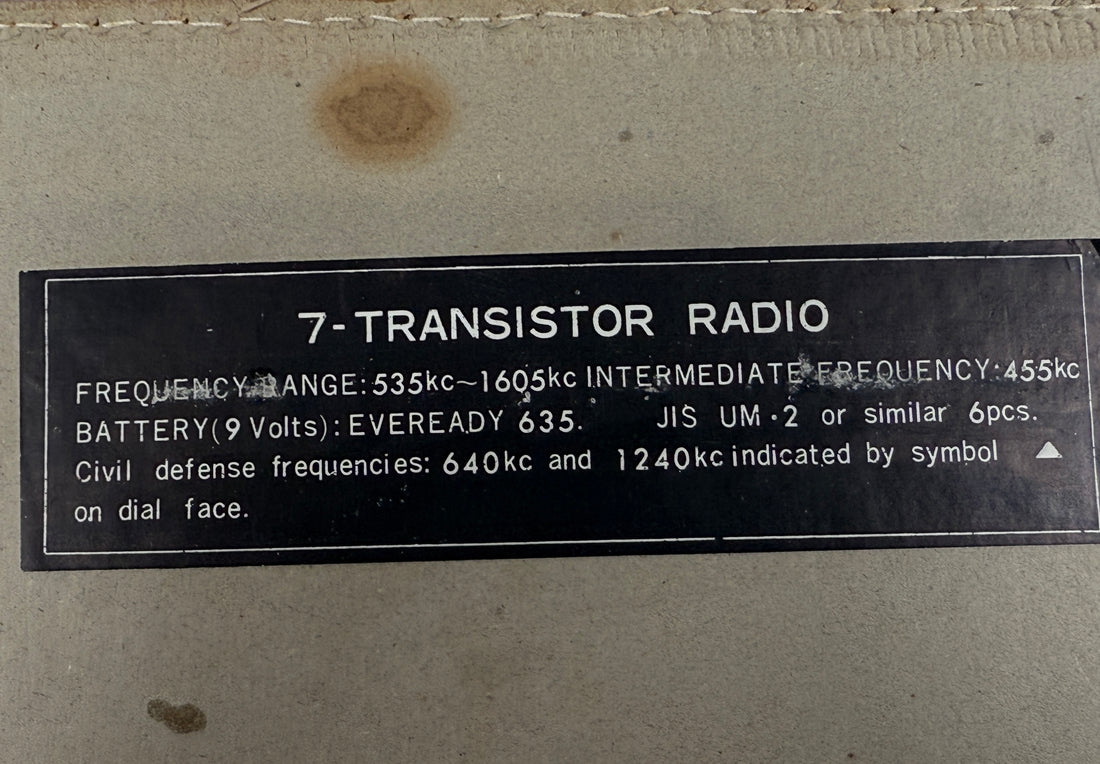 Vintage 1960s Topps International 7-Transistor AM Radio – Working – Made in Japan