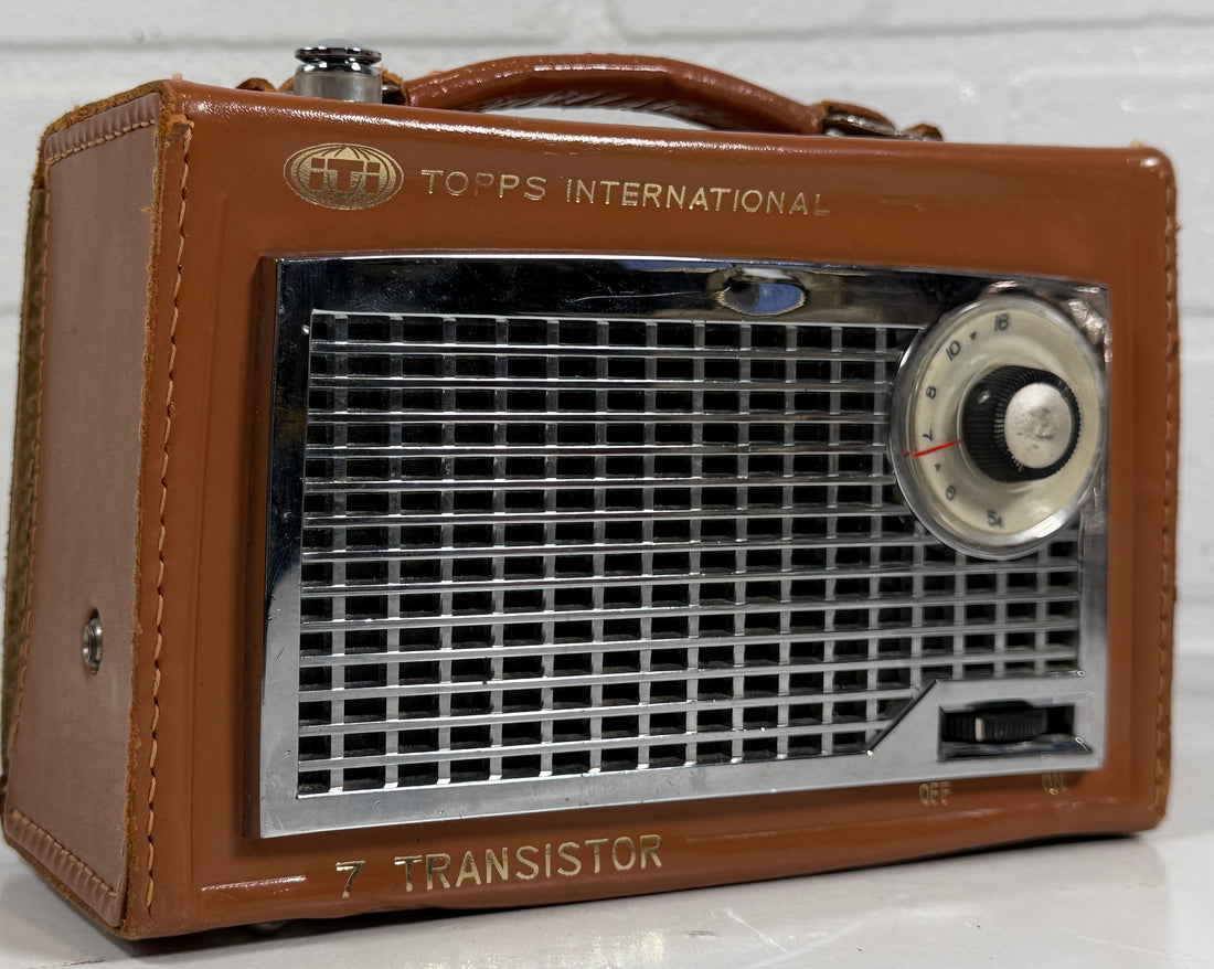 Vintage 1960s Topps International 7-Transistor AM Radio – Working – Made in Japan