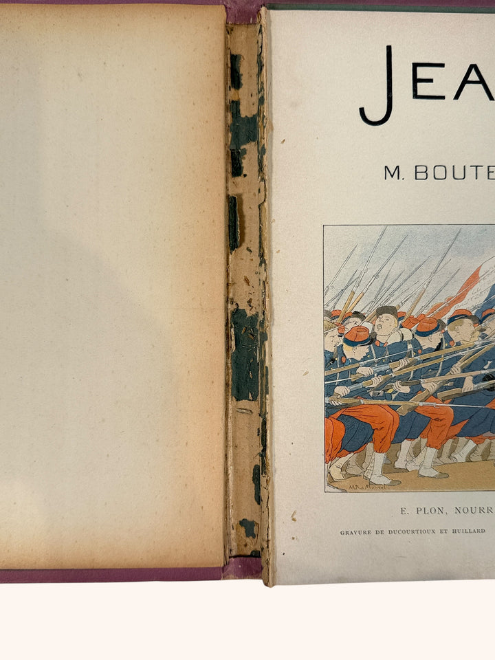 1907 Joan of Arc illustrated book by Boutet de Monvel. Antique hardcover with color lithographs, collectible historical art book with decorative cover.