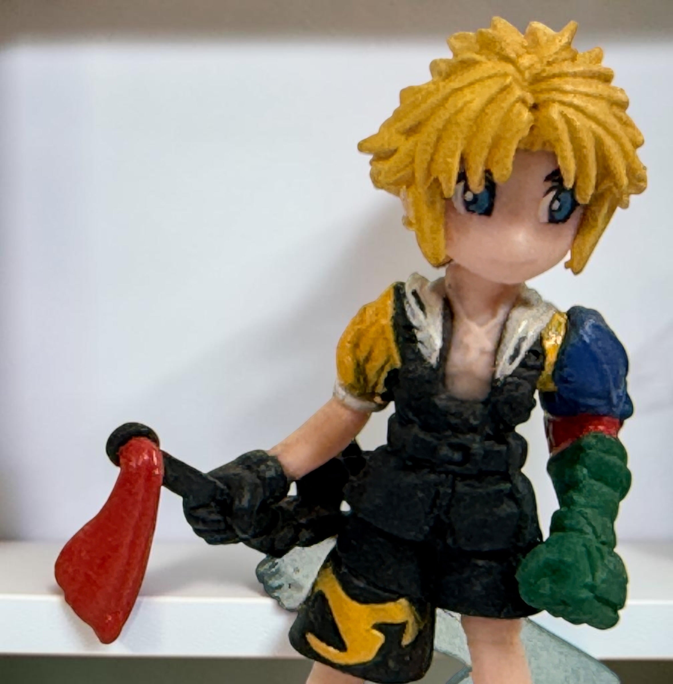 Final Fantasy lot of 10 miniature character figures with clear display stands, including Cloud and Aerith. Pre-owned collectible gaming figures.