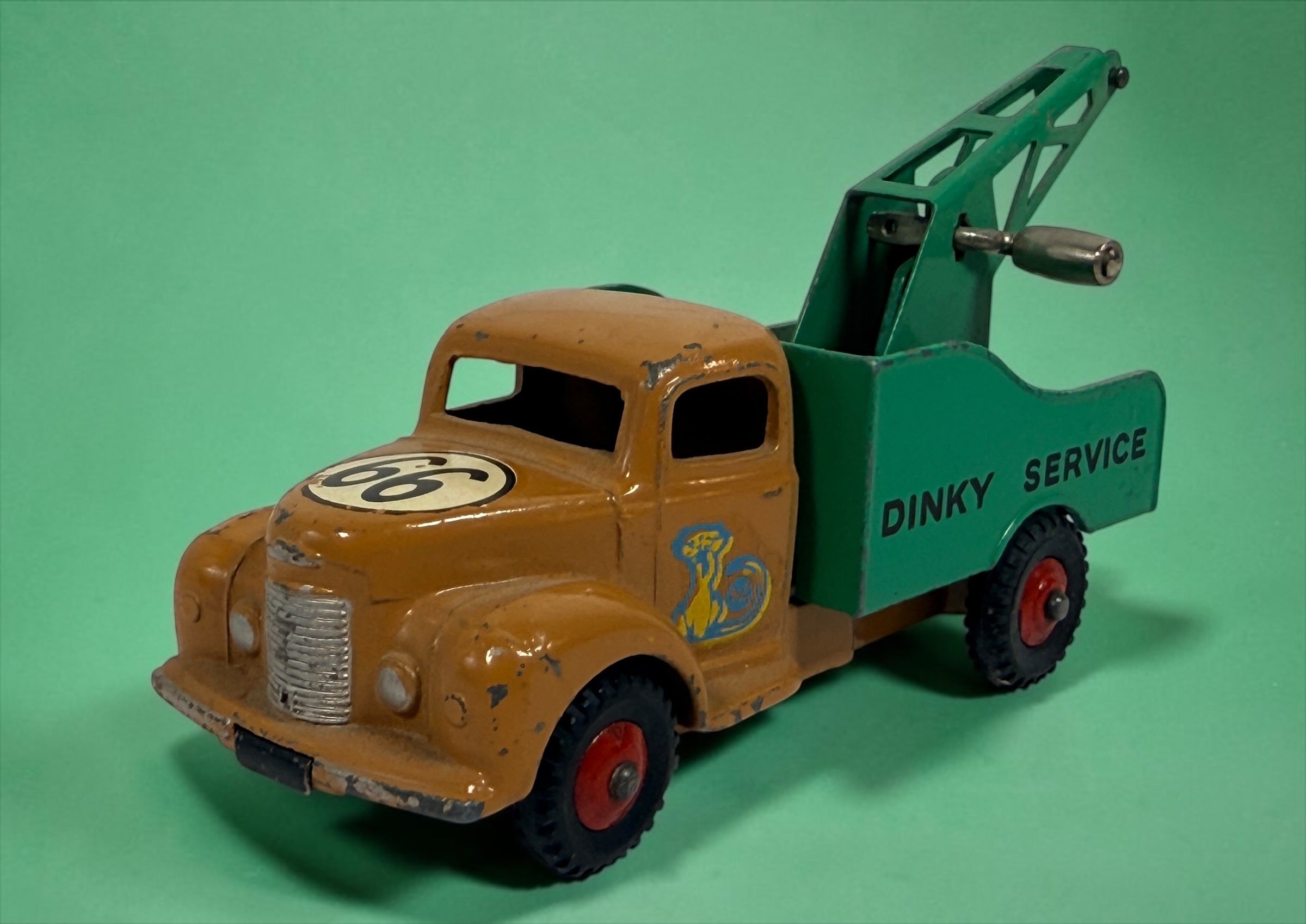 Vintage 1950s Dinky Toys 25X Commer Breakdown Lorry with Dinky Service body, original period graphics and classic British die-cast construction.
