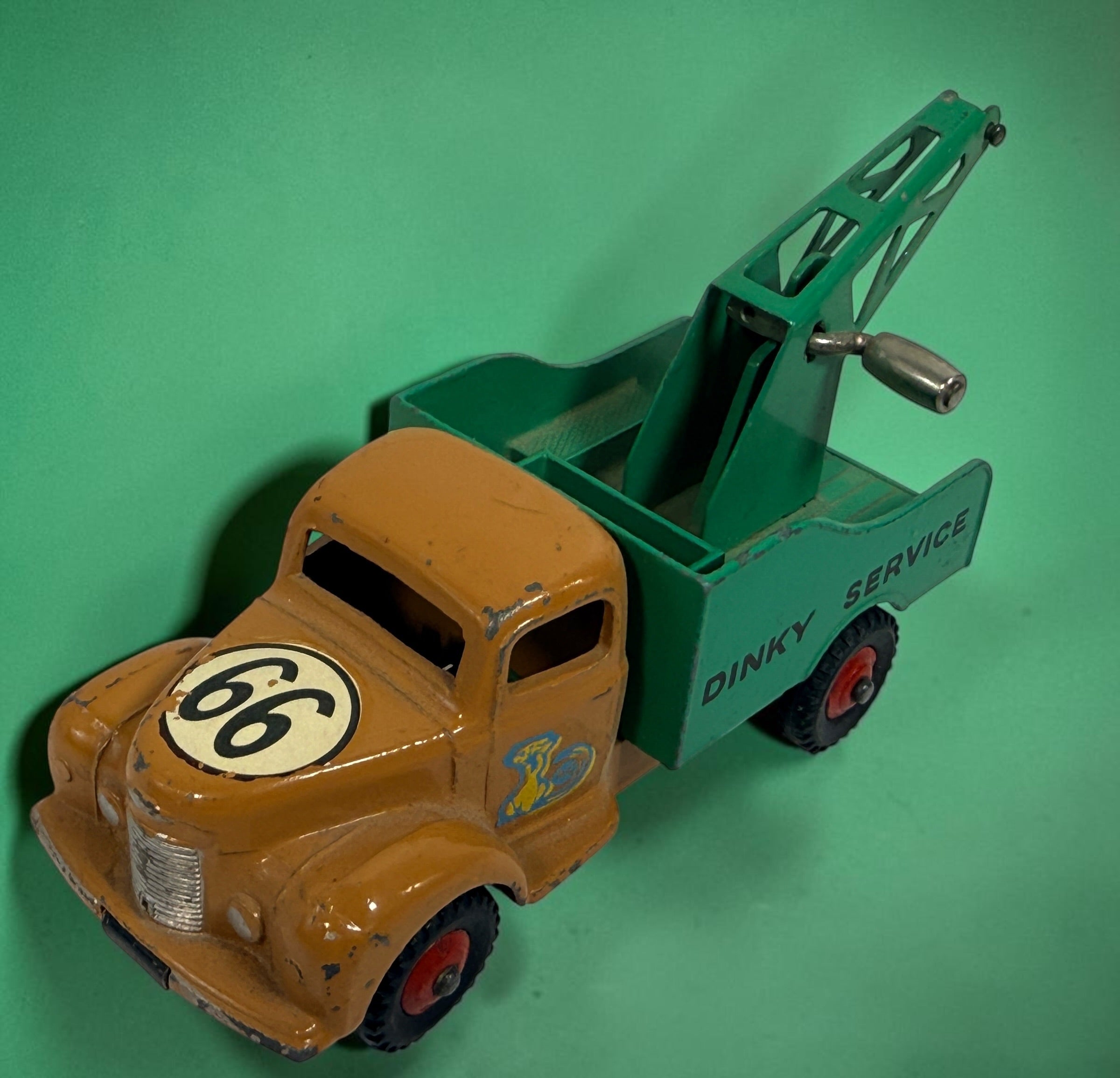 Vintage 1950s Dinky Toys 25X Commer Breakdown Lorry with Dinky Service body, original period graphics and classic British die-cast construction.