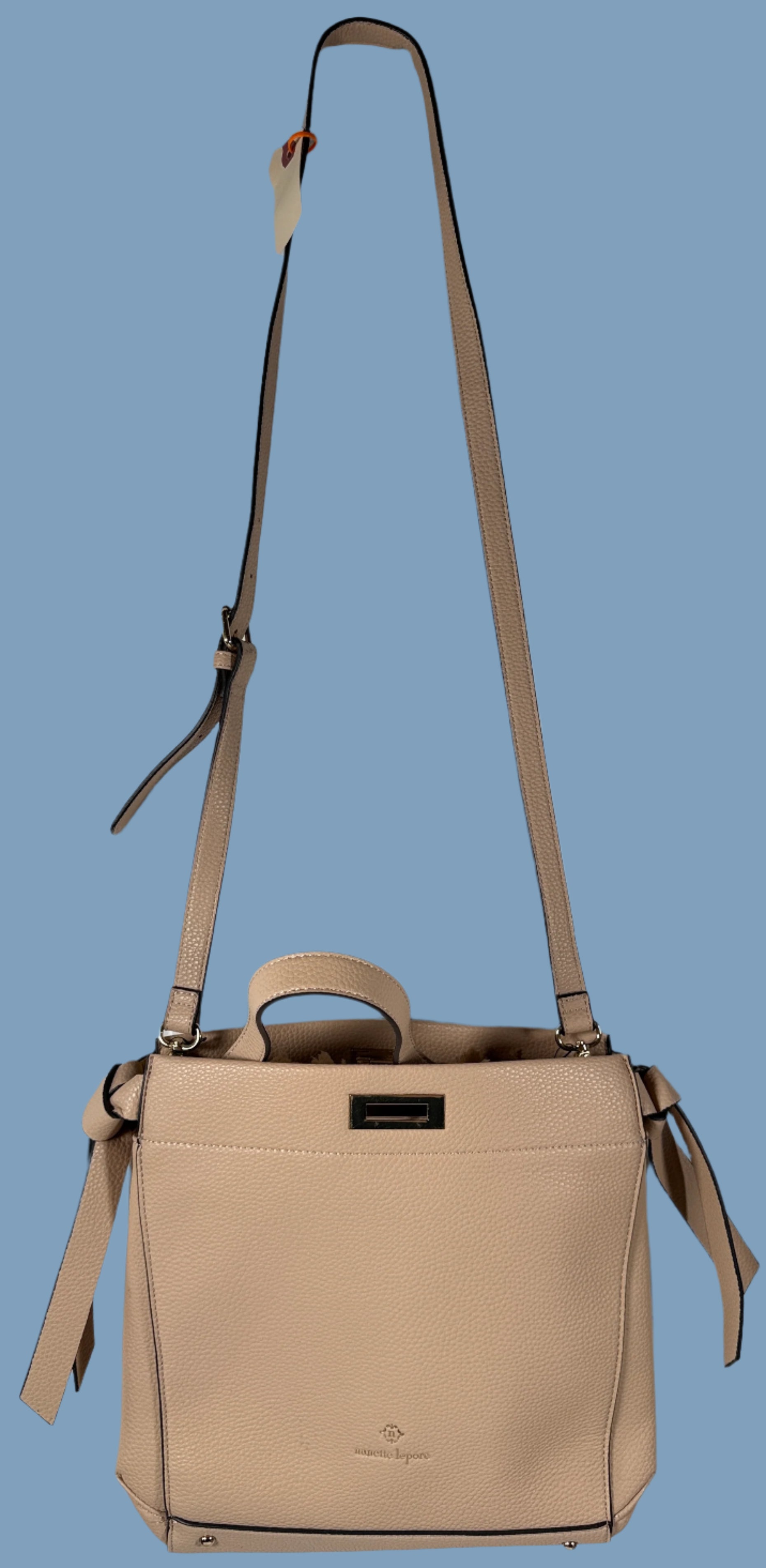 Sac à main en similicuir rose Nanette Lepore – Fermeture à boucle dorée