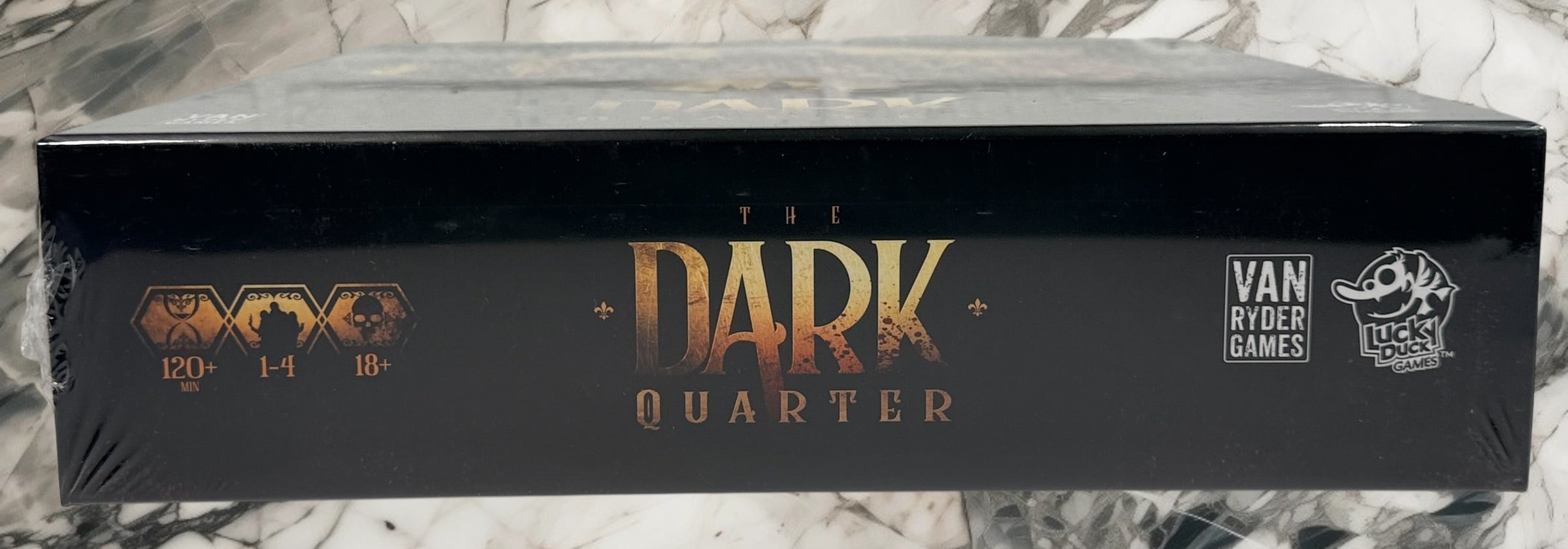 Sealed Dark Quarter board game cooperative horror hybrid app game by Van Ryder Games modern tabletop campaign collectible new retail condition.