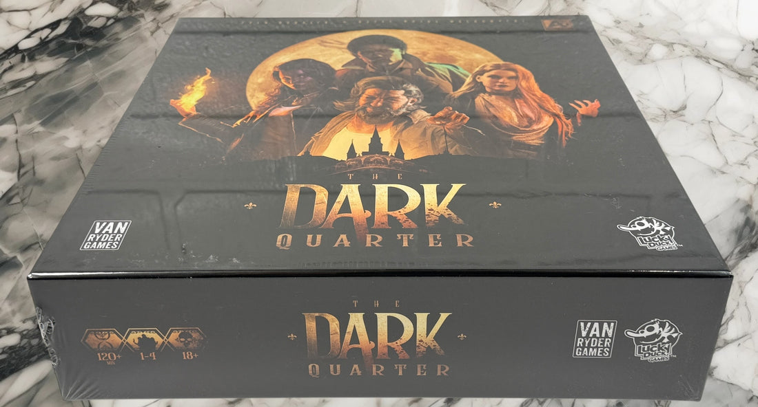Sealed Dark Quarter board game cooperative horror hybrid app game by Van Ryder Games modern tabletop campaign collectible new retail condition.