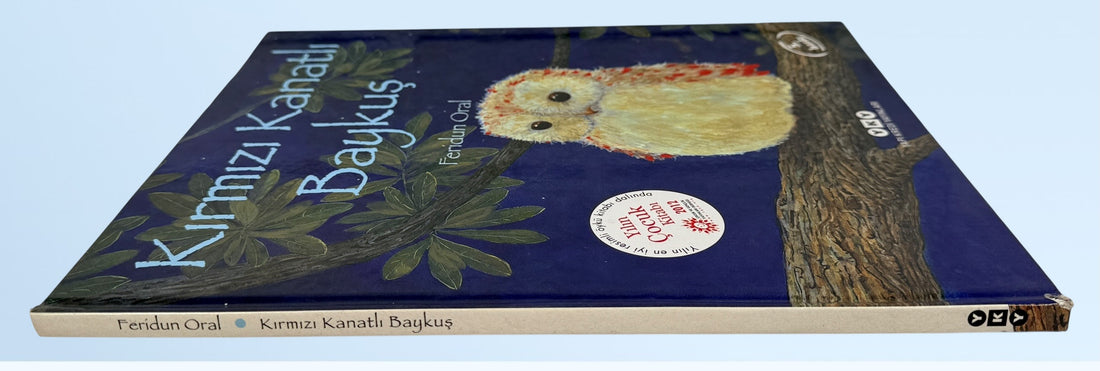 Feridun Oral illustrated Turkish children’s book Kirmizi Kanatli Baykus hardcover owl story picture book collectible kids literature Turkey