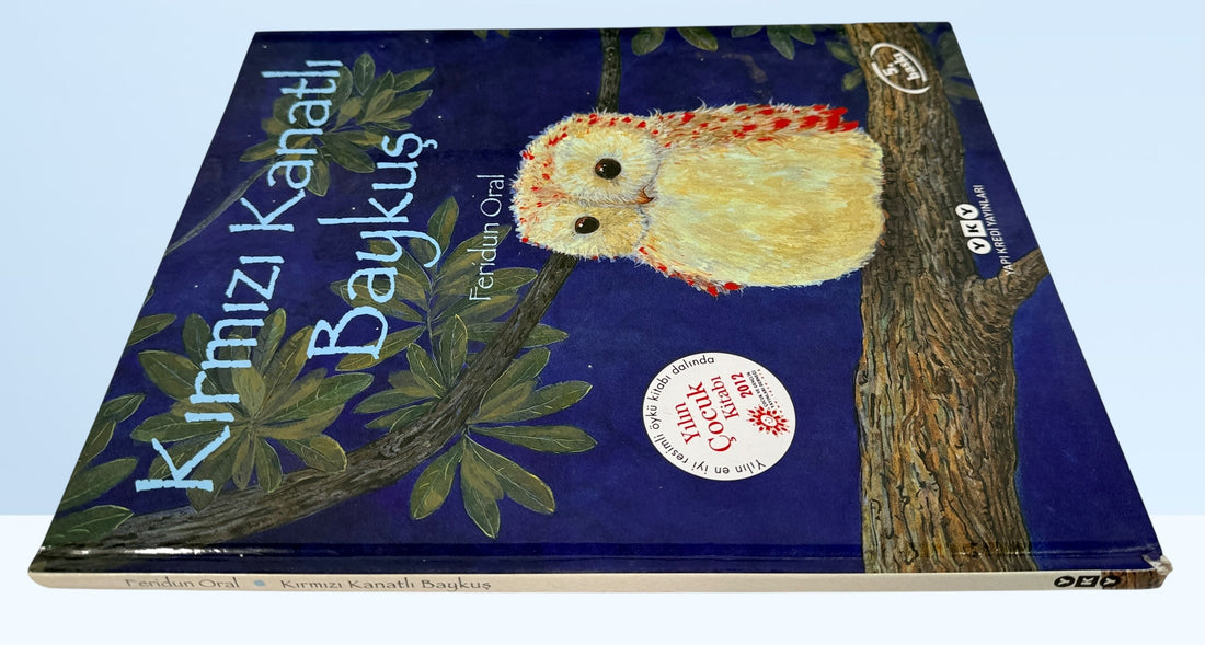 Feridun Oral illustrated Turkish children’s book Kirmizi Kanatli Baykus hardcover owl story picture book collectible kids literature Turkey