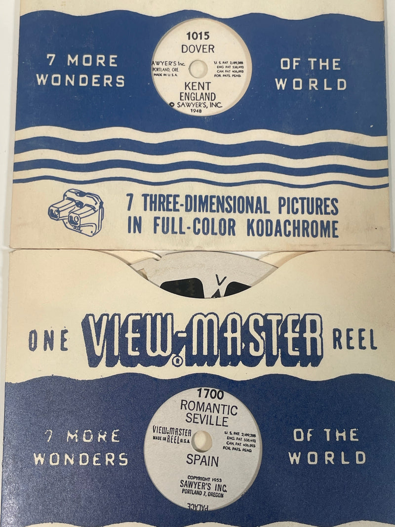 Lot of 10 View-Master Reels, 7 More Wonders of the World