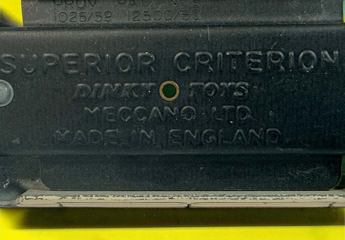 Vintage 1960s Dinky Toys No. 263 Superior Criterion Ambulance by Meccano Ltd., Made in England. Original die-cast model with authentic play wear.