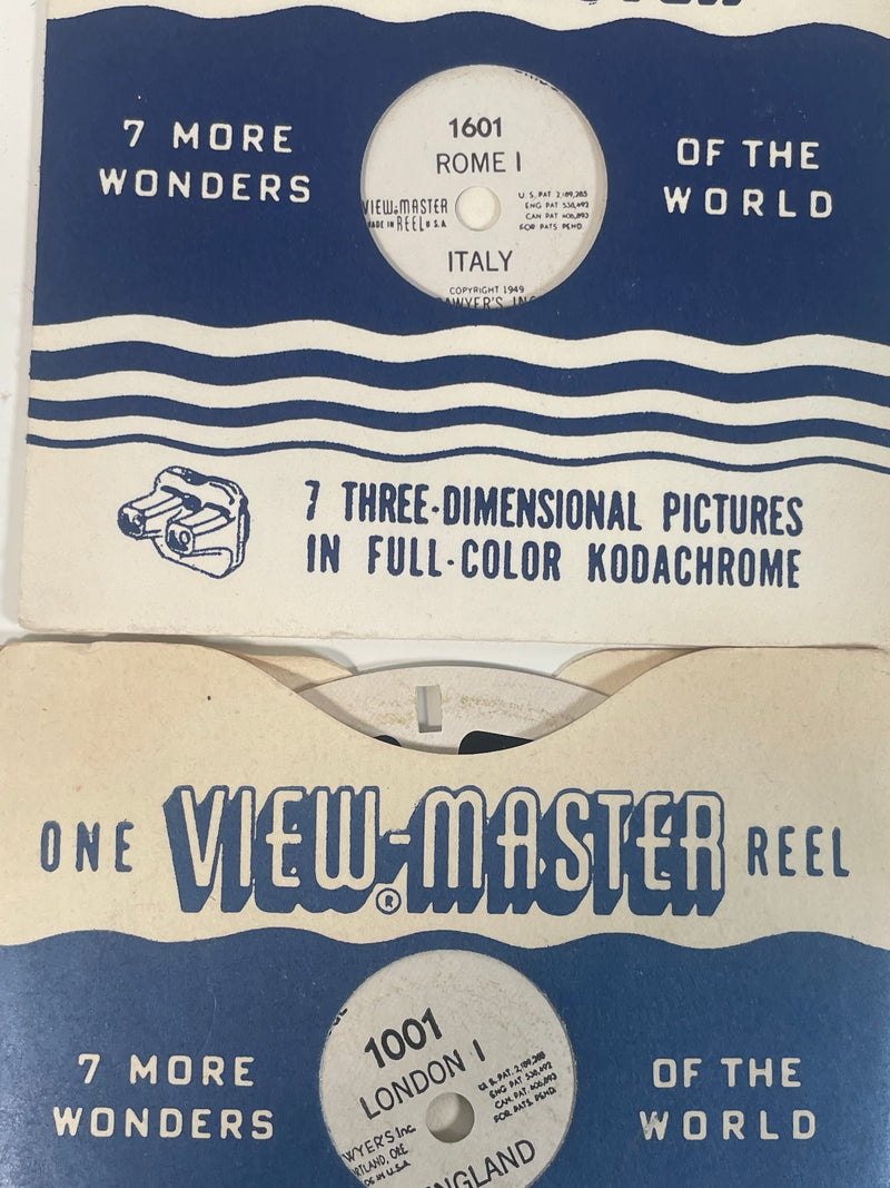 Lot of 10 View-Master Reels, 7 More Wonders of the World