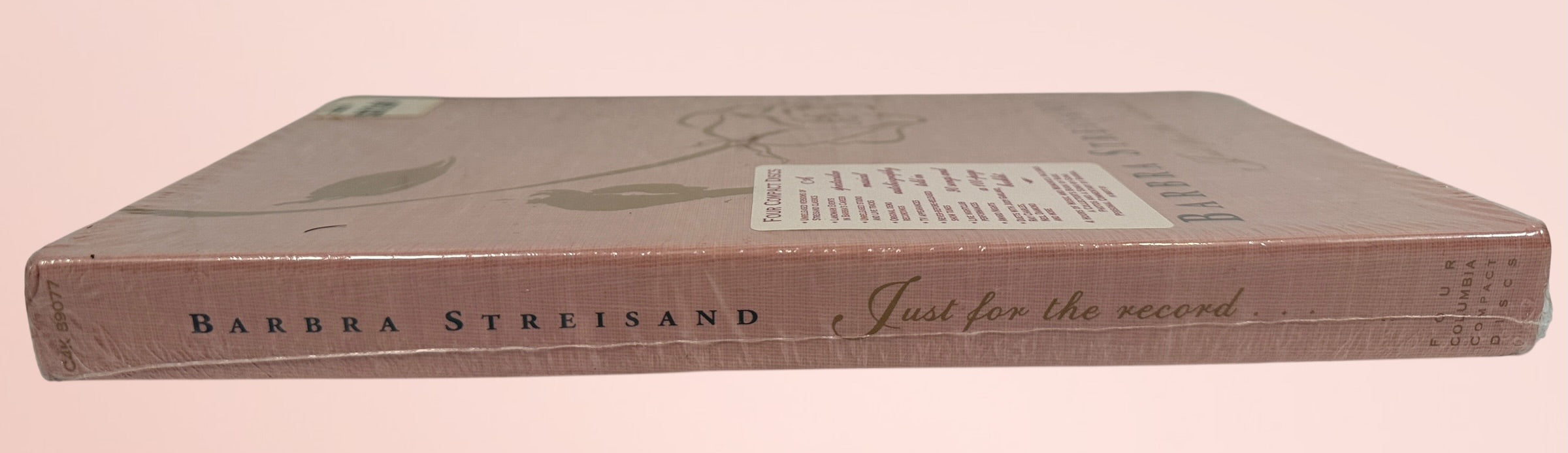 Sealed Barbra Streisand Just For The Record 4CD box set with booklet. Career retrospective with rare tracks, live recordings, and collector appeal.