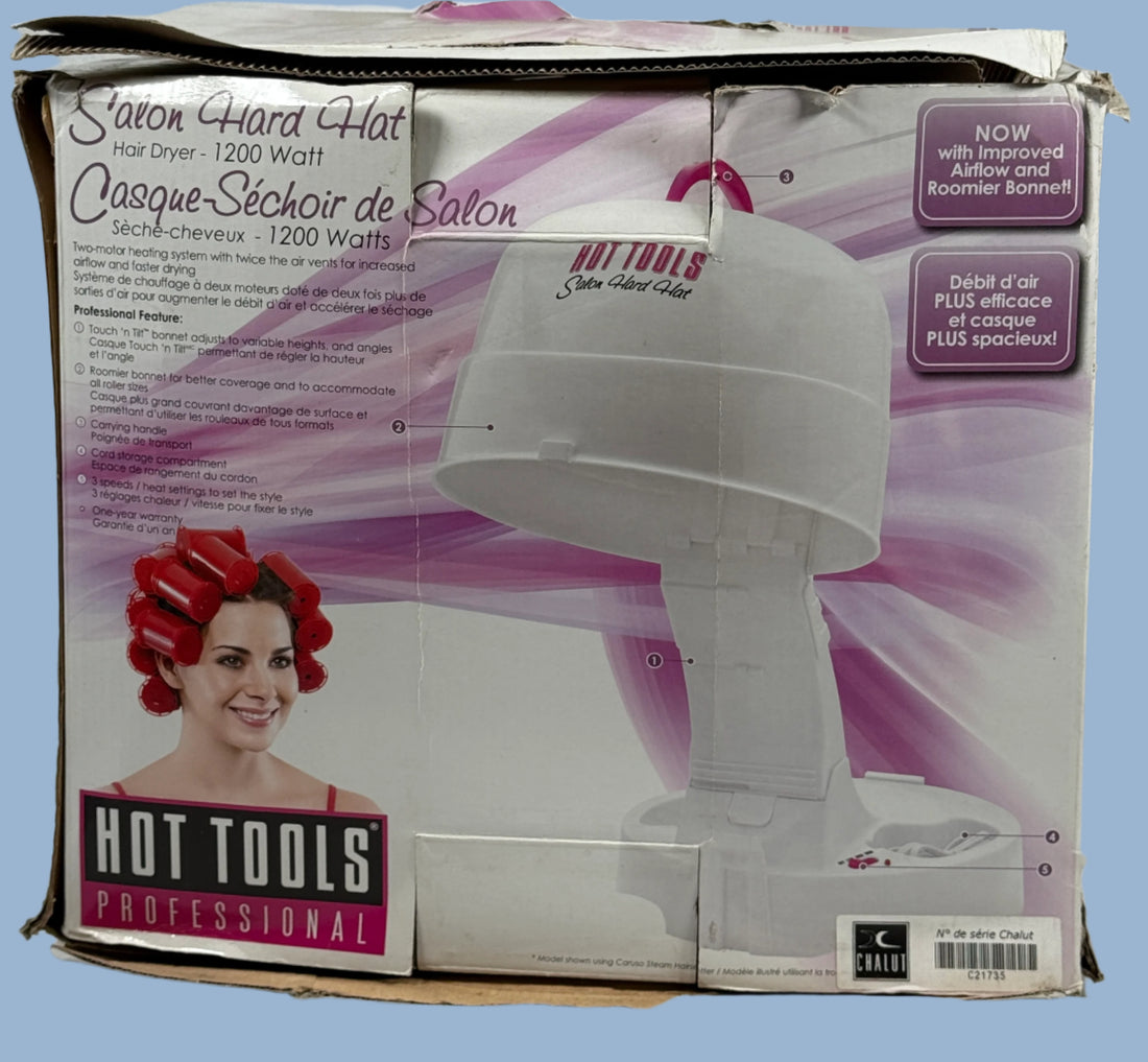 Sèche-casque de salon Vintage Hot Tools® – Modèle 1059/1061 – Style bonnet – Fonctionne
