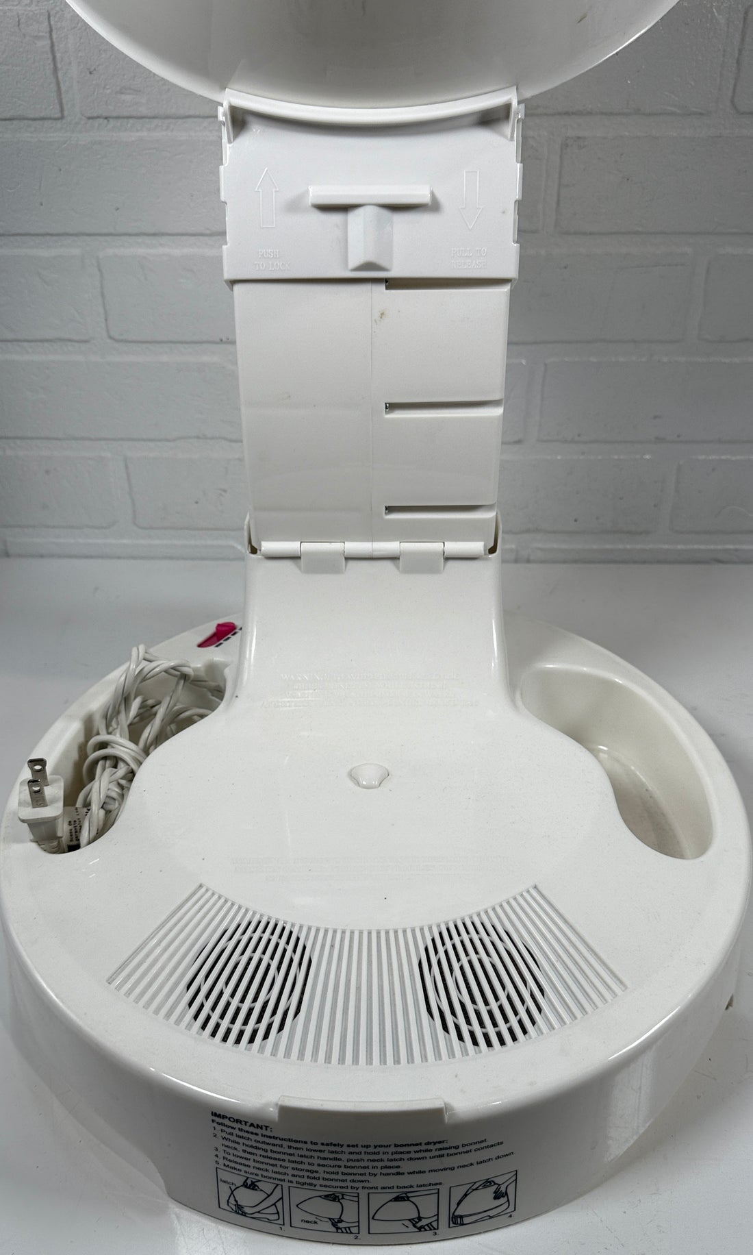 Sèche-casque de salon Vintage Hot Tools® – Modèle 1059/1061 – Style bonnet – Fonctionne