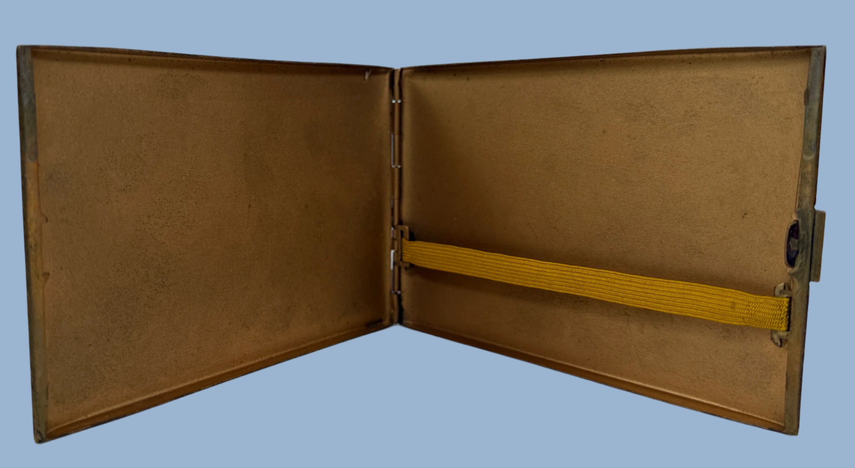 Vintage 1950s Faux Tortoiseshell Cigarette Case – Eiffel Tower Inlay – Paris Souvenir