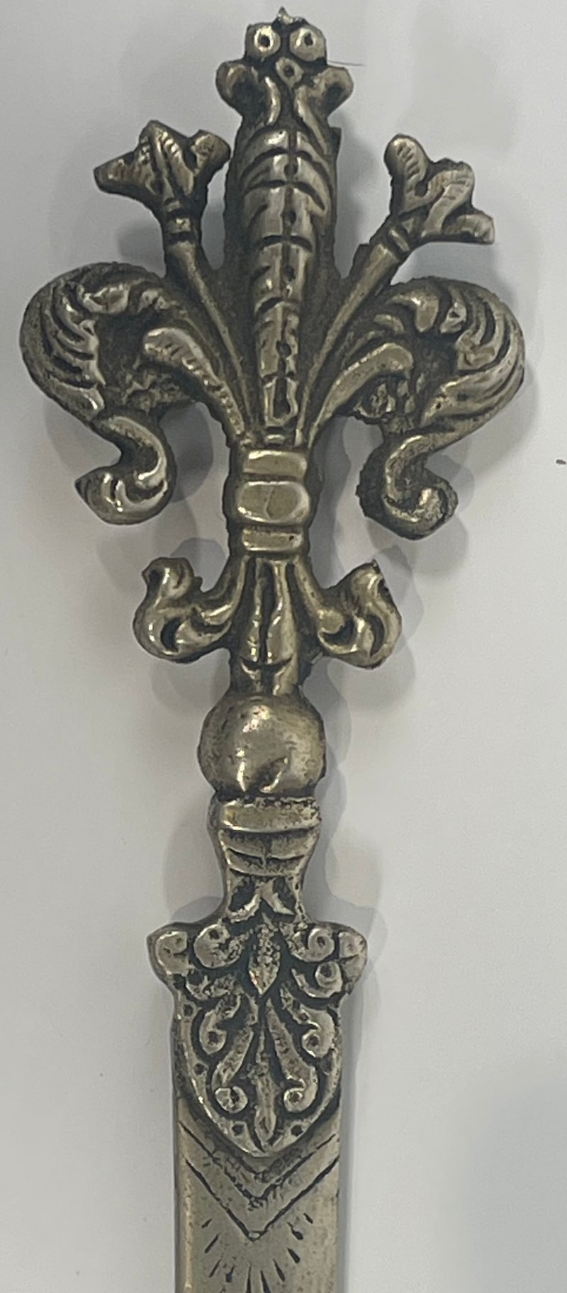 Decorative Antique Letter Opener with Tang, made of Brass or Bronze, Circa 1920s–1930s