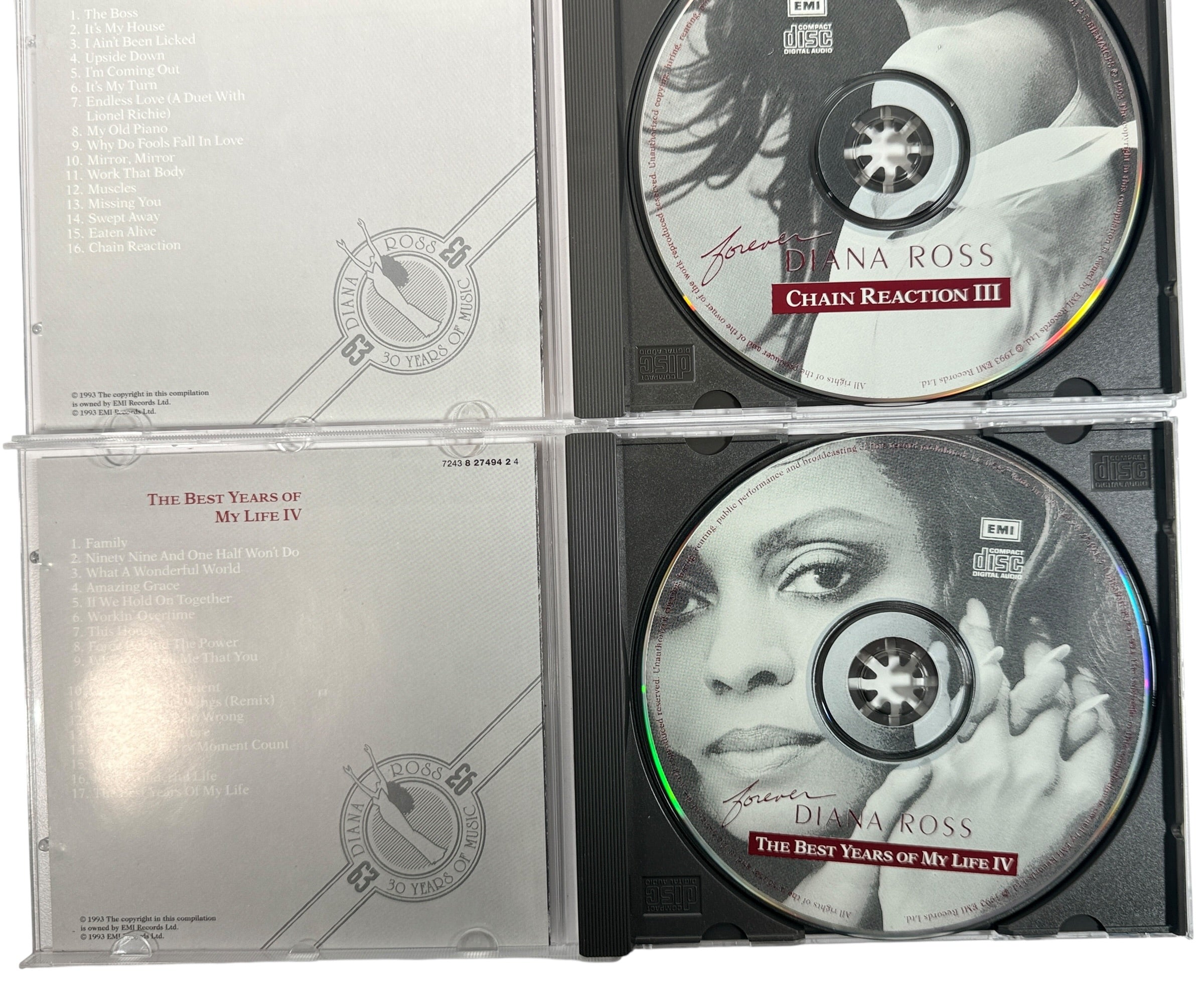 Coffret CD Vintage Diana Ross Musical Memoirs, EMI 1993, 4 disques.