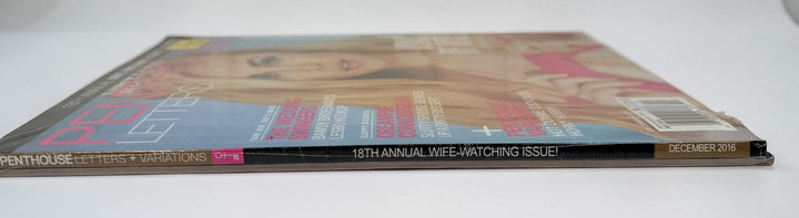 Sealed Penthouse Letters December 2016 18th Annual Wife-Watching Issue. Collectible adult magazine back issue in unopened condition.
