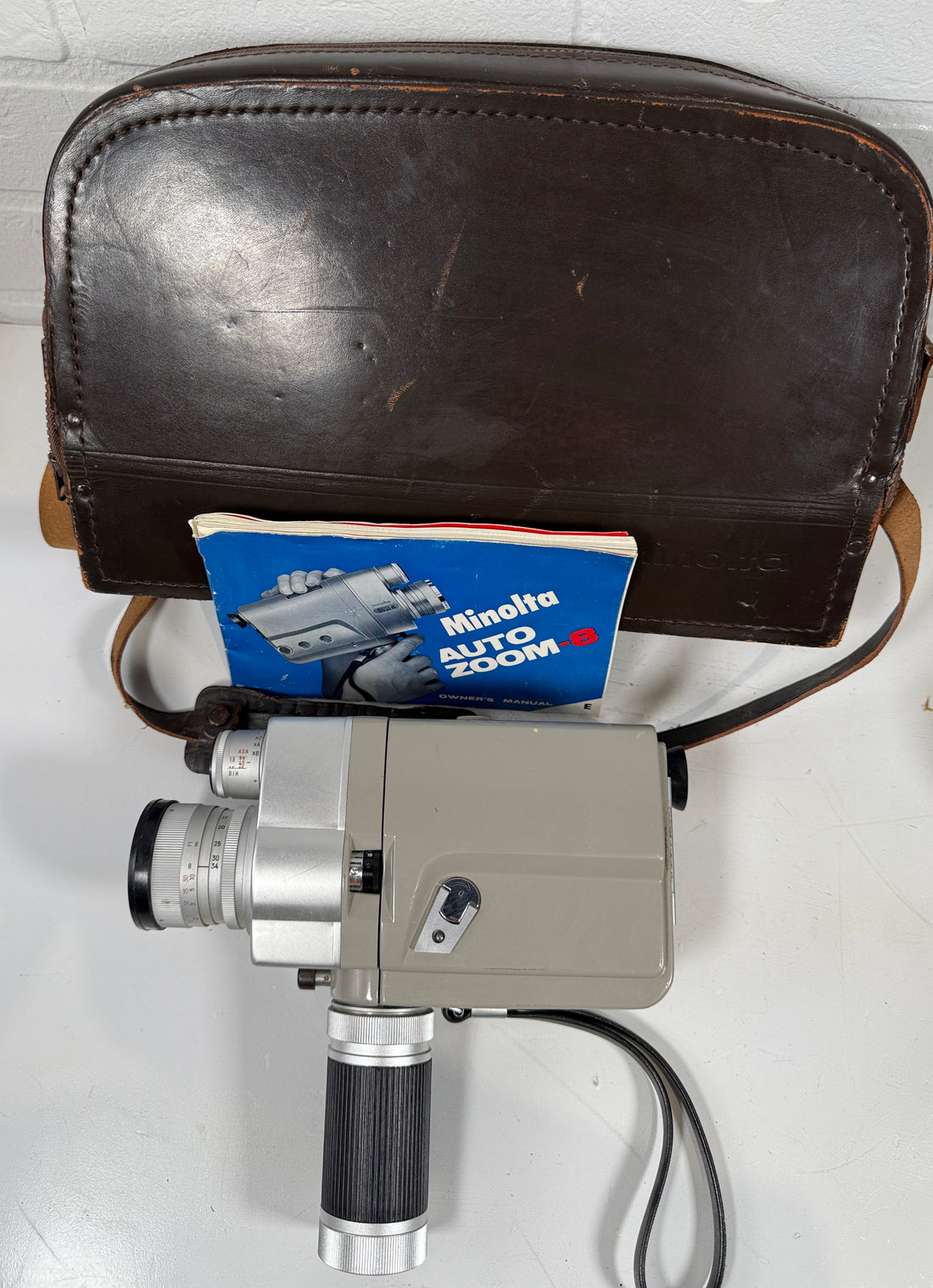 Vintage Minolta Auto Zoom 8 Movie Camera – Full Kit with Case & Manual