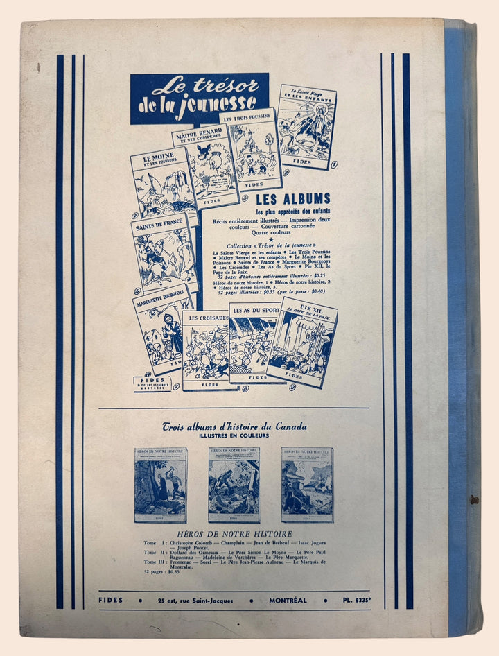 Vintage 1953 Album François No. 15 by Éditions Fides, featuring French-Canadian comics and illustrations. Collectible Quebec publishing history.