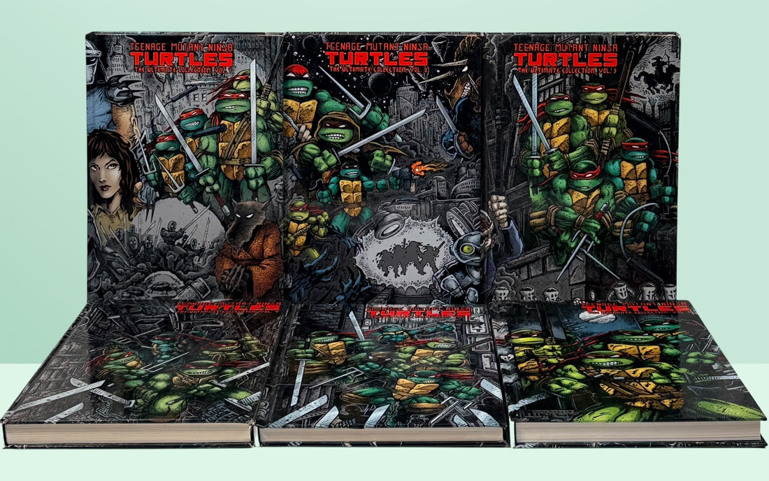 Teenage Mutant Ninja Turtles Ultimate Collection Vol 1–6 hardcover set. Complete IDW TMNT Mirage comics collection, collectible graphic novels in excellent condition.