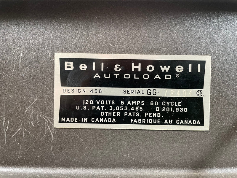 BELL & HOWELL 456A Super 8MM Autoload Projector, TESTED & WORKING