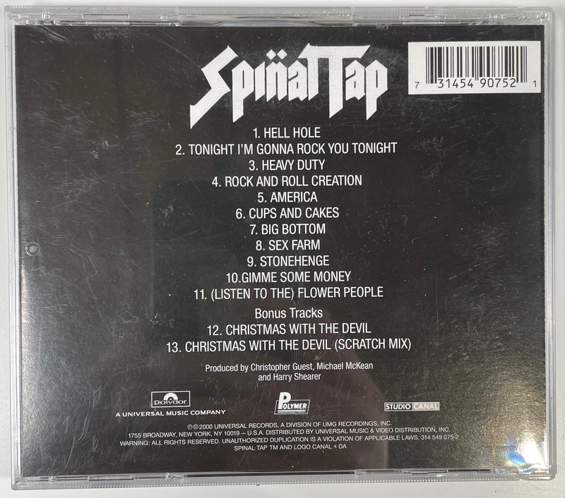 Set of 3 - Spinal Tap CDs, Back from the Dead, Spinal Tap, Break Like the Wind