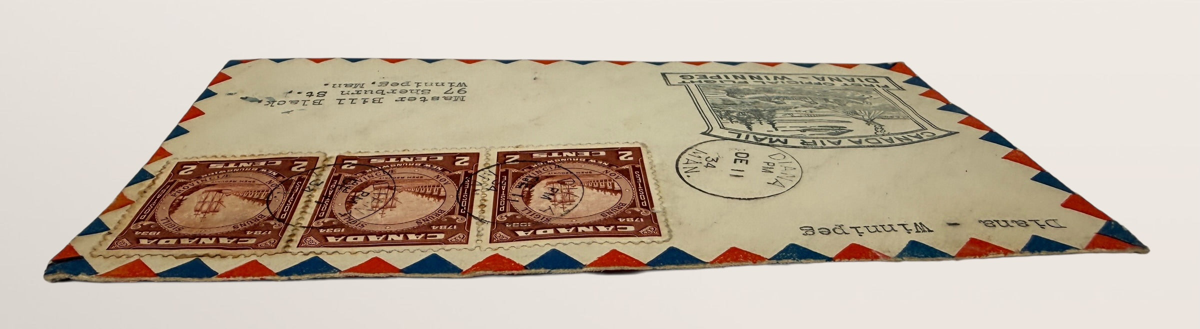 1934–1936 Canadian First Flight Airmail Covers, Ontario Routes, Set Of Three.