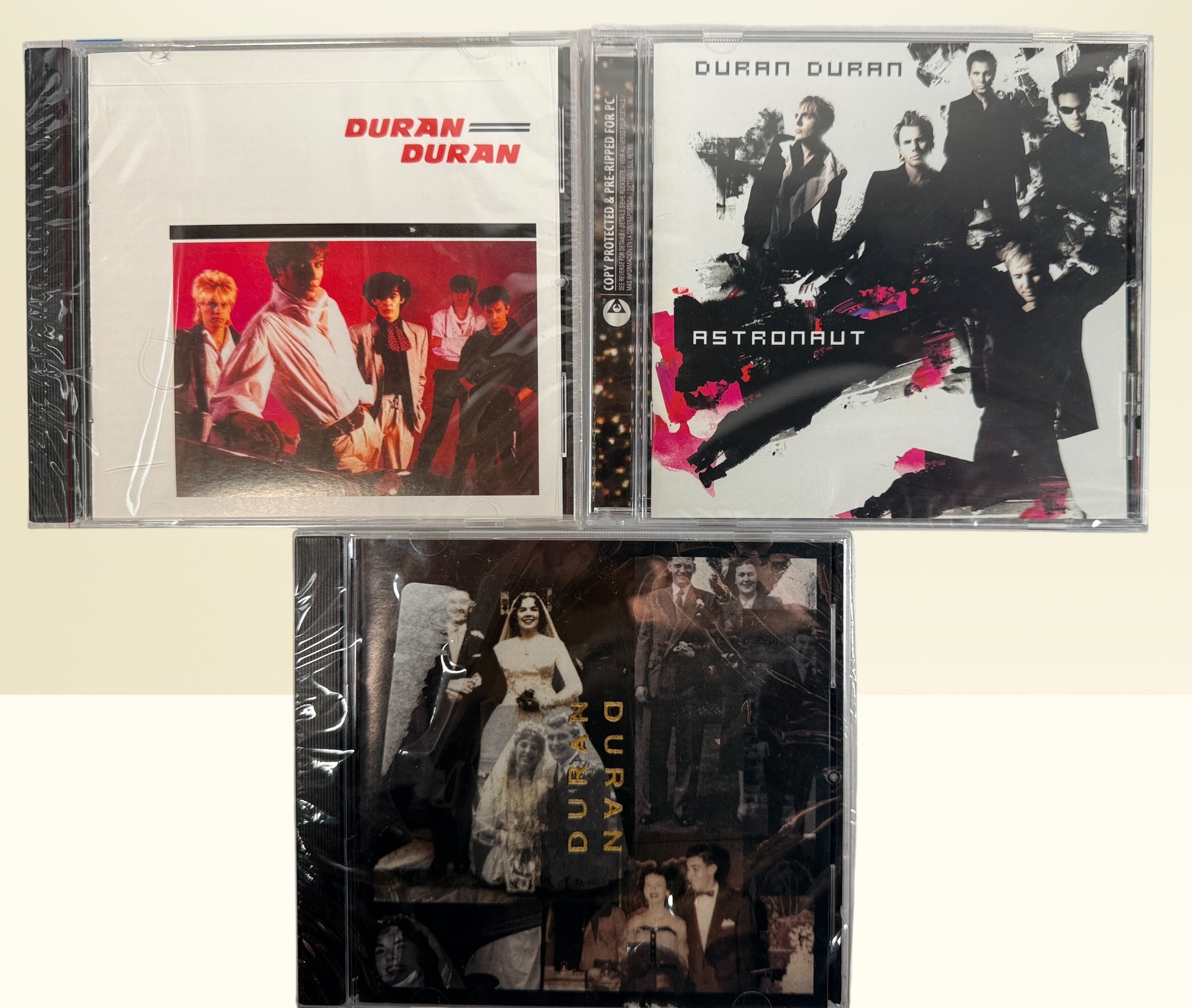 Factory sealed Duran Duran 7 CD album lot including Rio, Arena, Seven and the Ragged Tiger and more. New wave pop collection bundle.