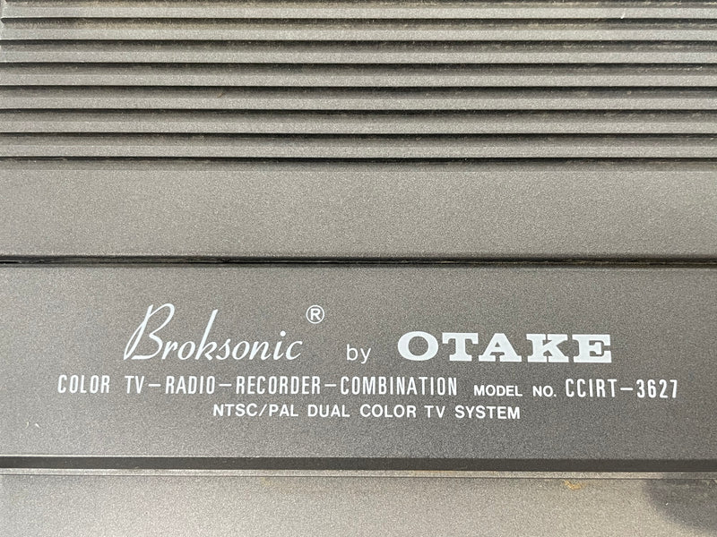 Broksonic par OTAKE, COMBINAISON COULEUR-TV-RADIO Modèle n° CCIRT-3627- Fabriqué au Japon