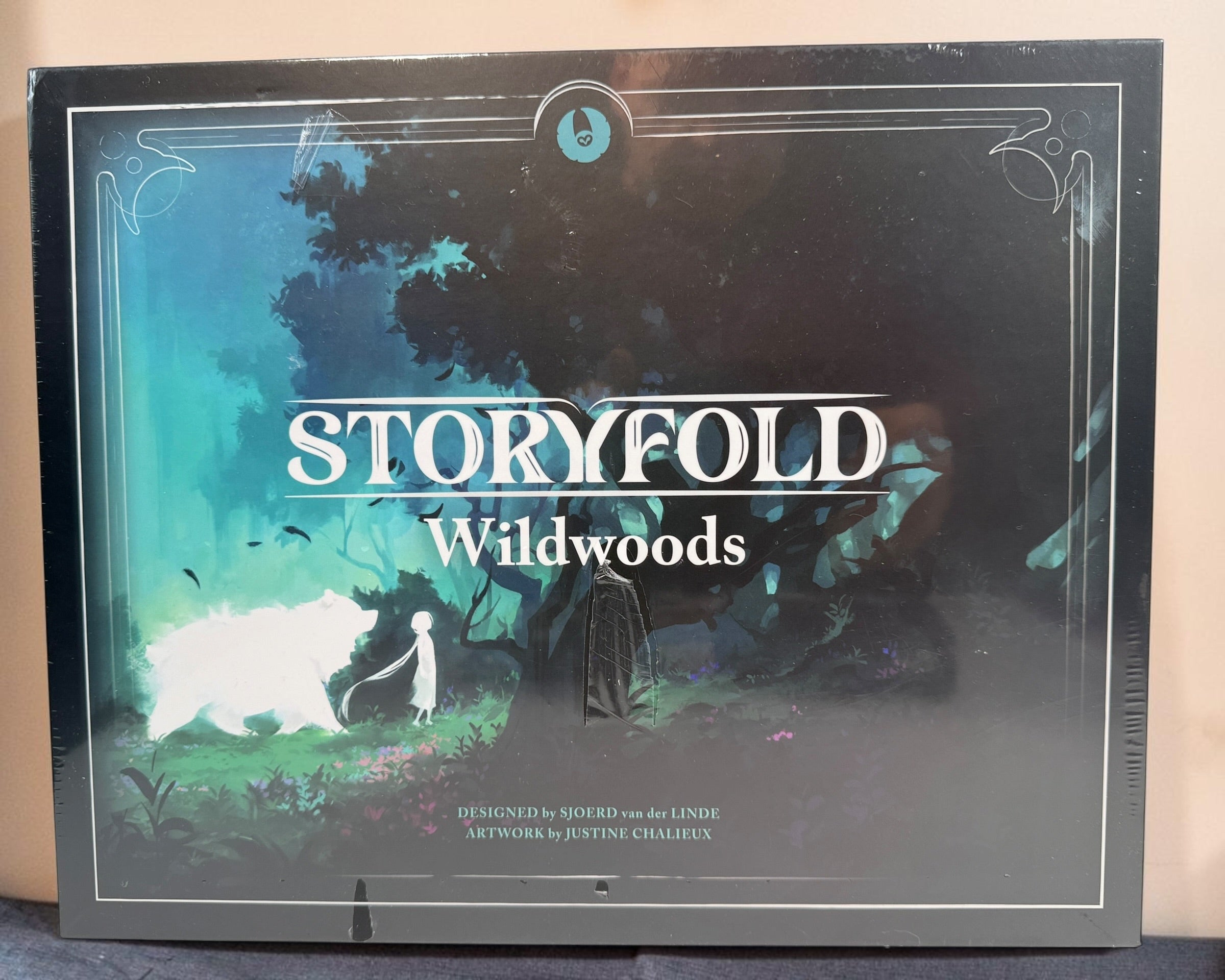 Storyfold: Wildwoods sealed solo board game bundle with resin dice, neoprene playmat, enamel pins and Kickstarter Exclusive Pack by Open Owl Studios.