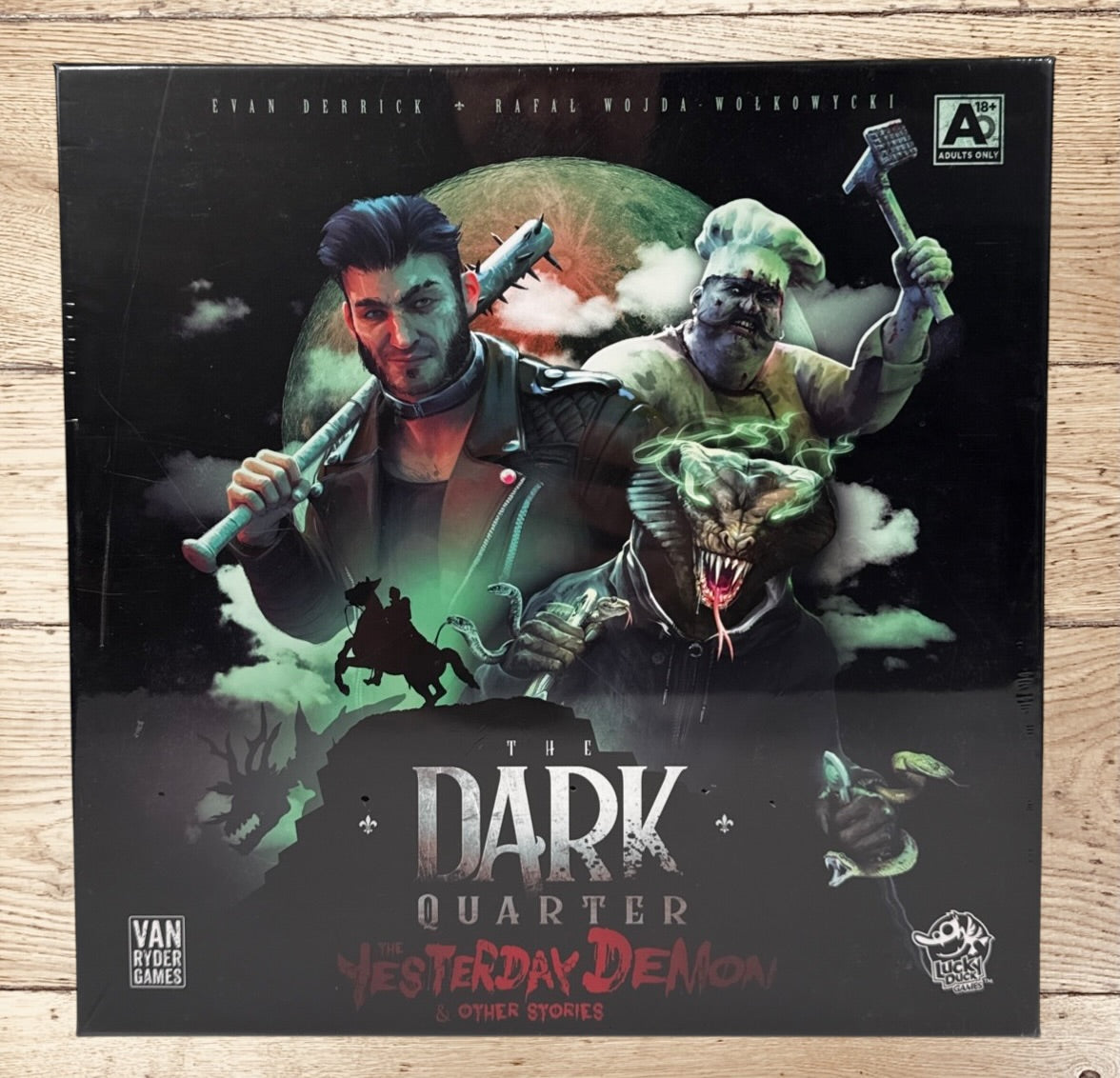 Sealed Dark Quarter Yesterday Demon horror board game. Adult narrative tabletop game by Van Ryder Games. Collector boxed edition, great condition.