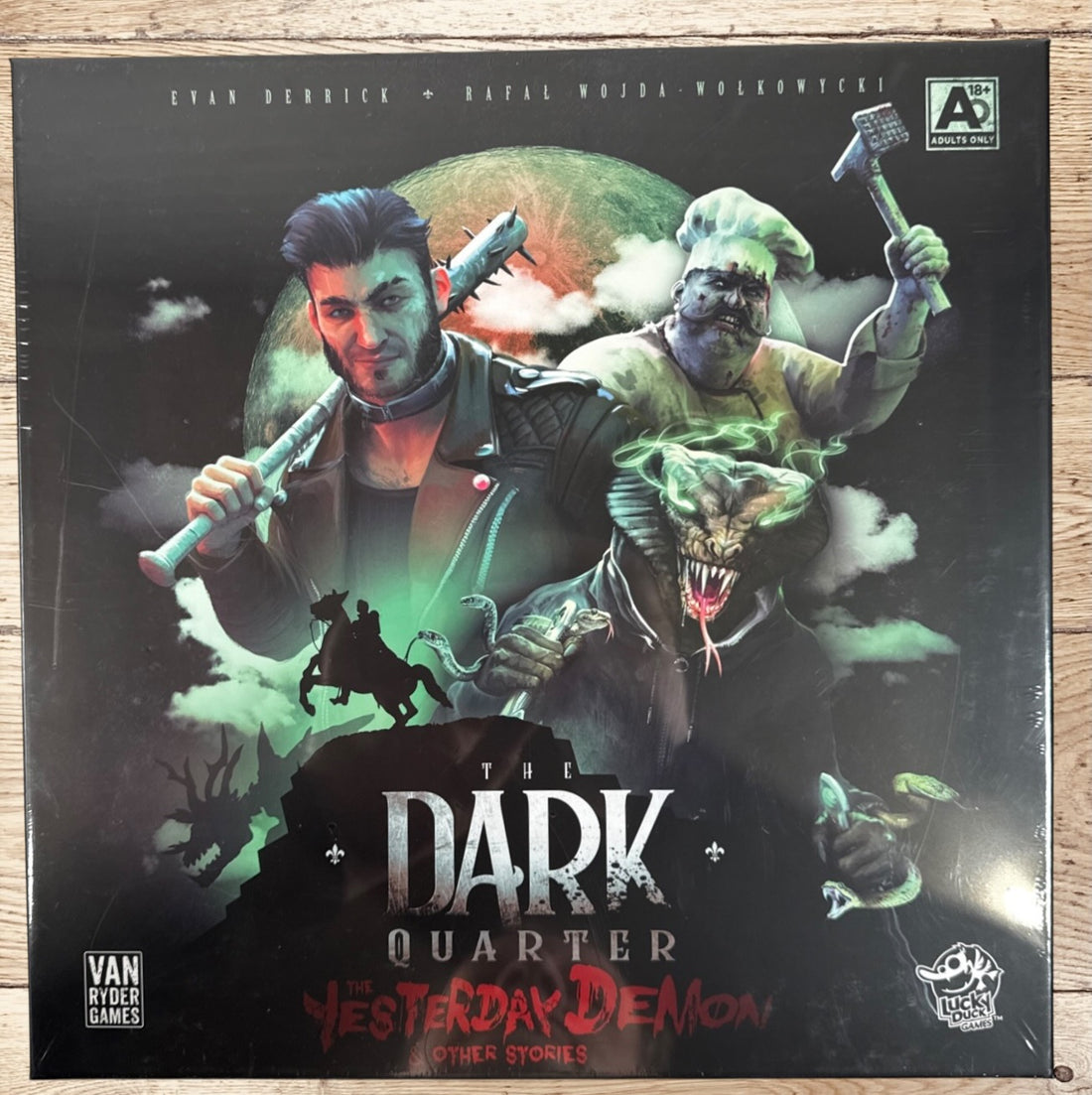 Sealed Dark Quarter Yesterday Demon horror board game. Adult narrative tabletop game by Van Ryder Games. Collector boxed edition, great condition.
