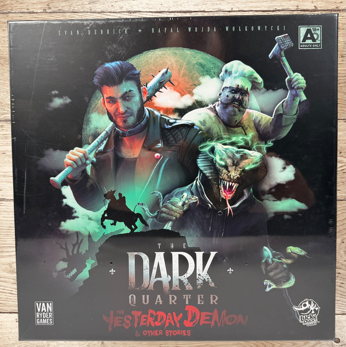 Sealed Dark Quarter Yesterday Demon horror board game. Adult narrative tabletop game by Van Ryder Games. Collector boxed edition, great condition.