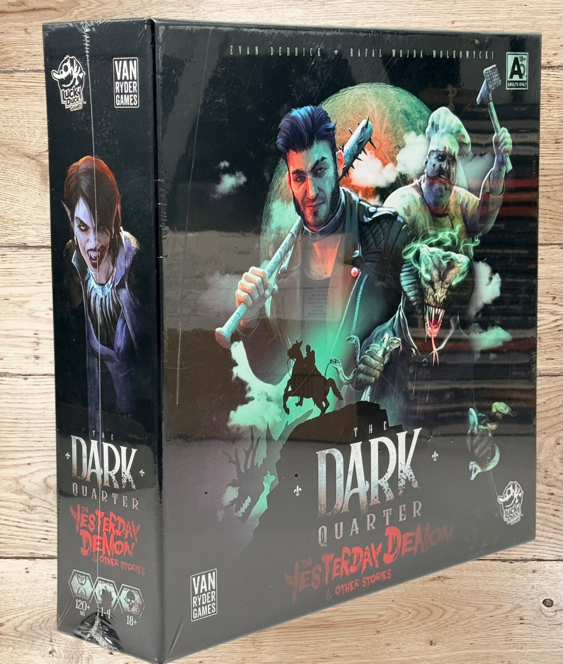 Sealed Dark Quarter Yesterday Demon horror board game. Adult narrative tabletop game by Van Ryder Games. Collector boxed edition, great condition.