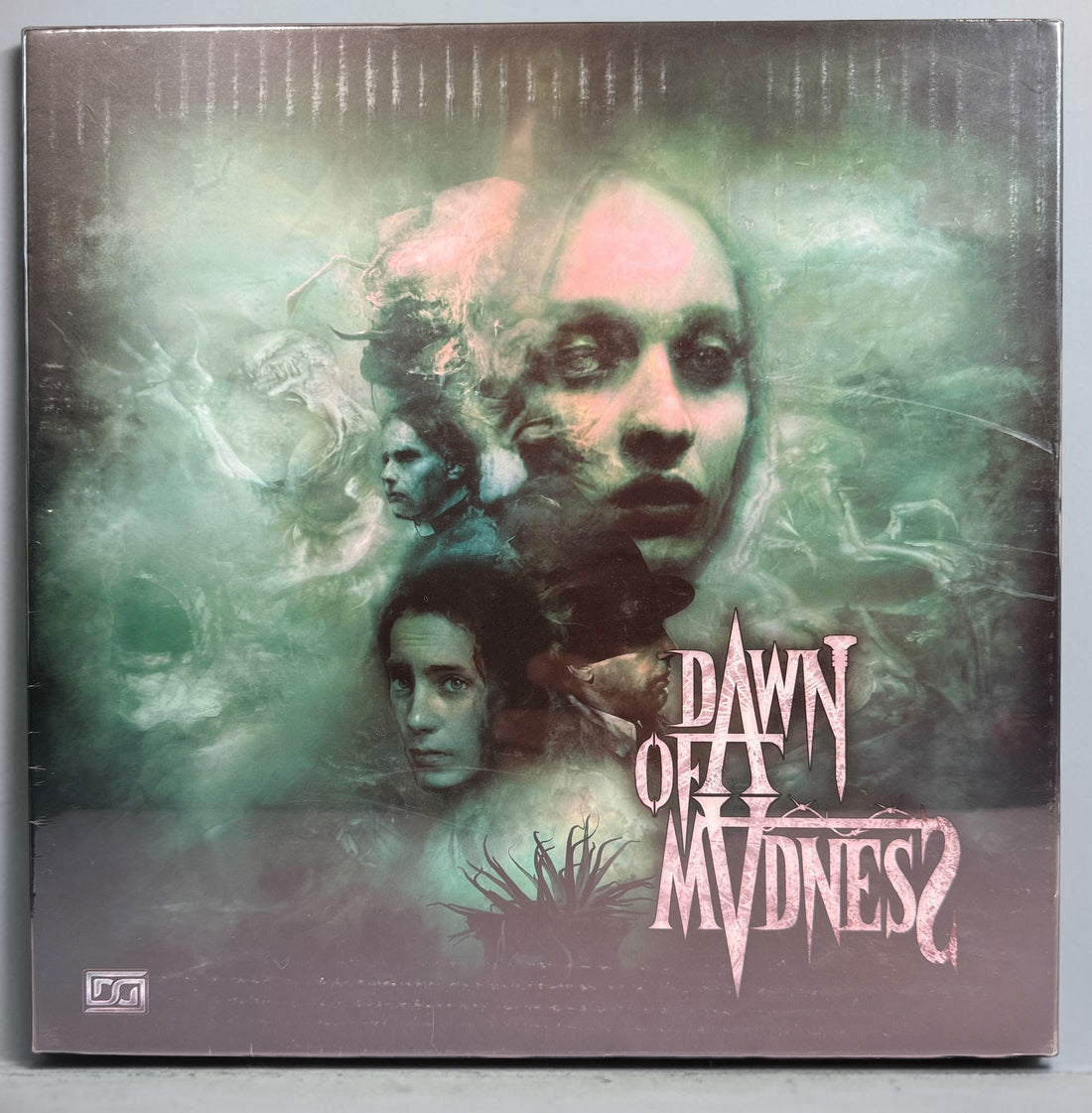 Dawn of Madness DOM01 core board game by Diemension Games. Factory sealed 2023 edition with original packaging. Dark narrative horror adventure.