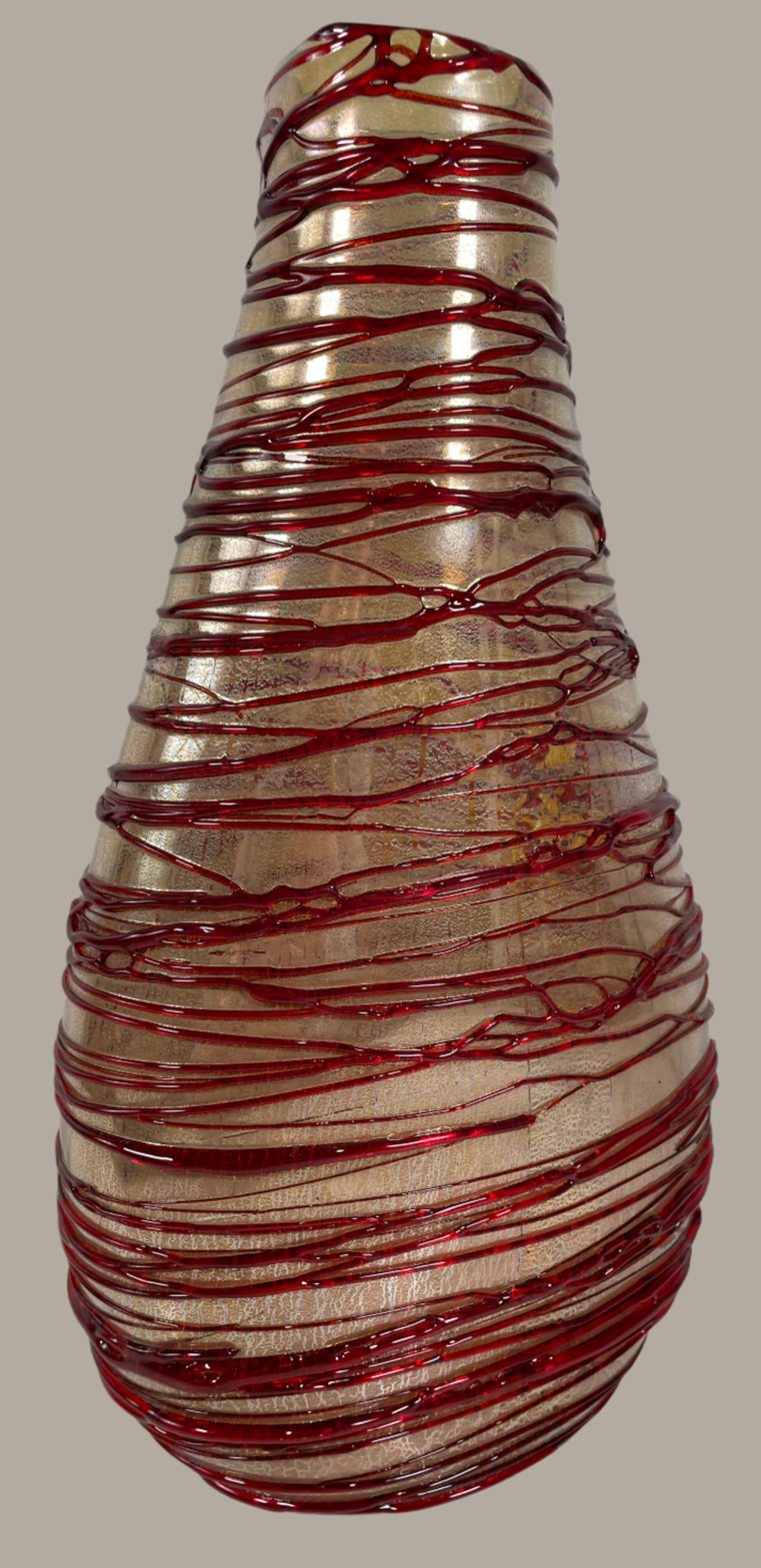 Vase de collection en verre de Murano, 2017, signé E. Cammozzo