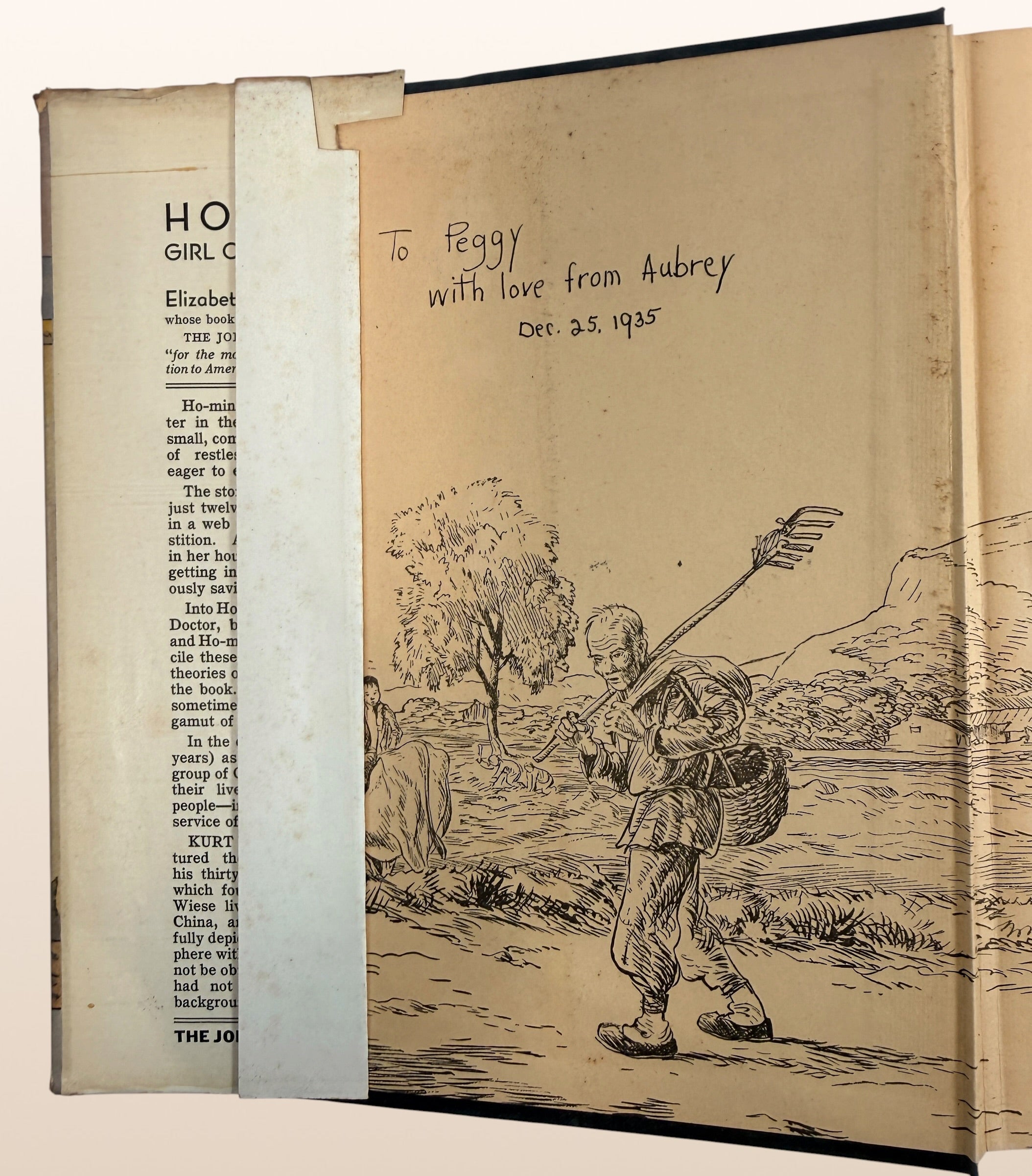 1934 first edition Ho-Ming: Girl of New China by Elizabeth Foreman Lewis, illustrated by Kurt Wiese, with scarce original illustrated dust jacket.