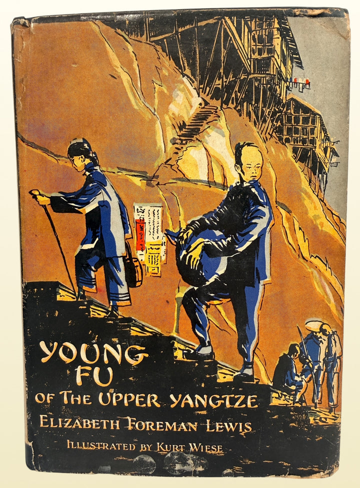 Vintage 1932 Young Fu of the Upper Yangtze by Elizabeth Foreman Lewis, illustrated by Kurt Wiese, with scarce original illustrated dust jacket.