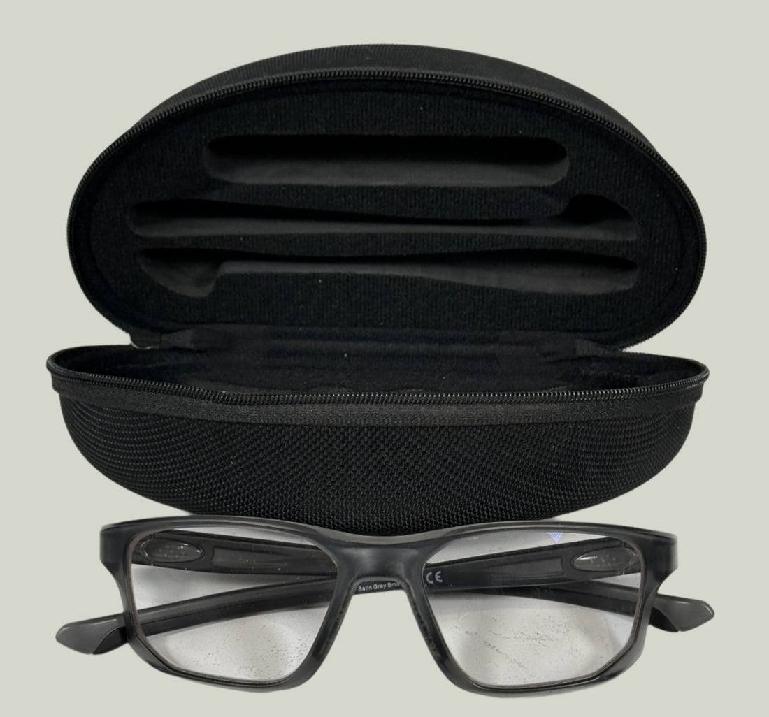 Oakley Crosslink Fit Eyeglass Frame – Matte Black/Green – With Original Case