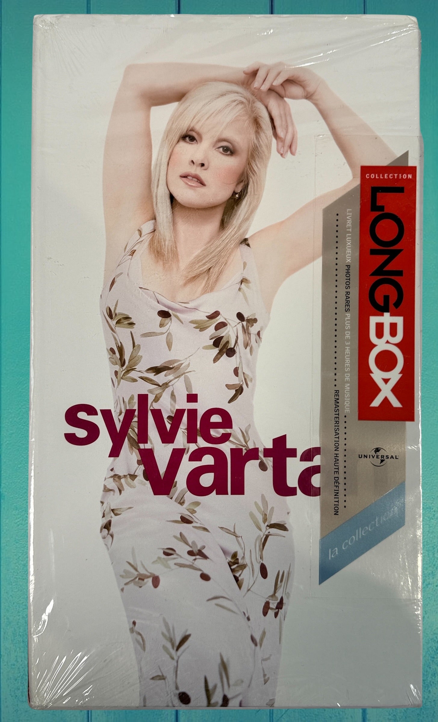 Sealed Sylvie Vartan Les Années Universal Longbox 3CD collector set with rare photos and remastered tracks, deluxe French pop retrospective edition.