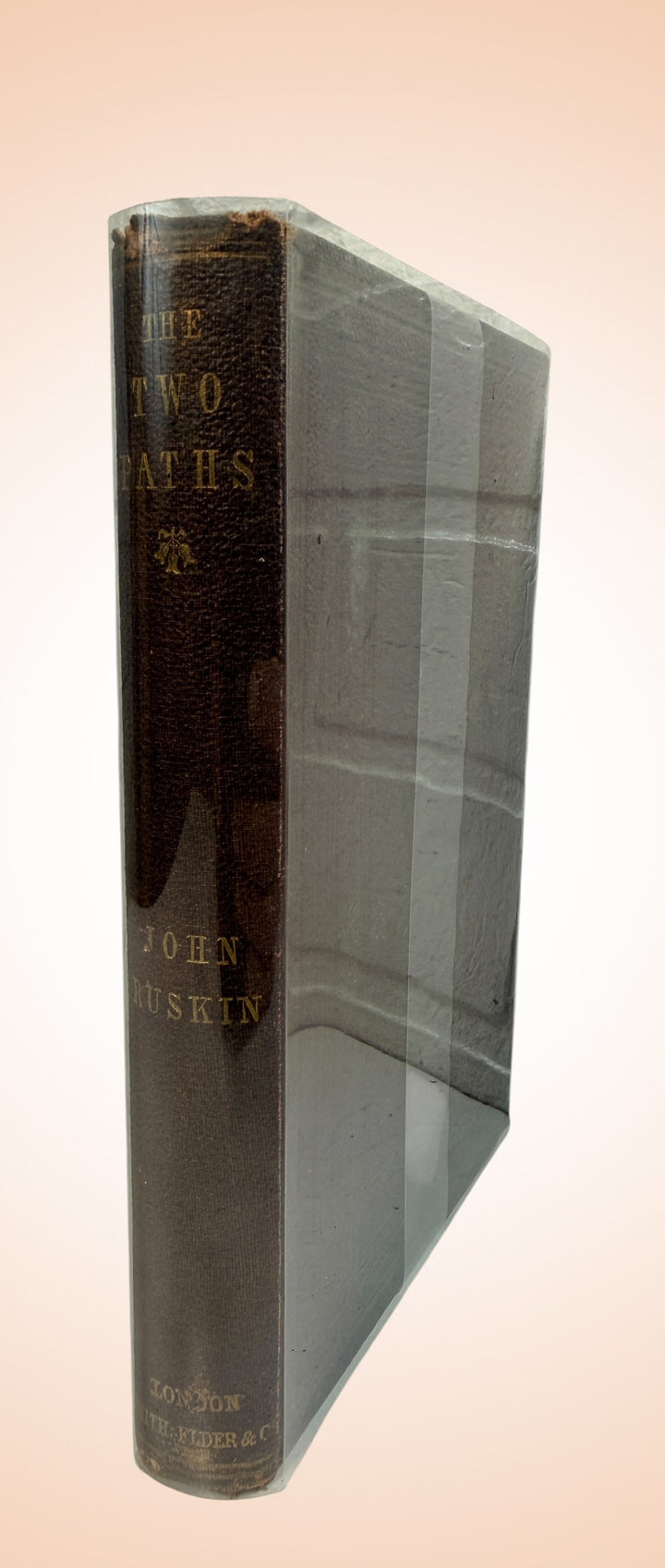 1859 first edition of John Ruskin’s The Two Paths, published by Smith, Elder &amp; Co., London. Original Victorian cloth binding with illustrated plate.