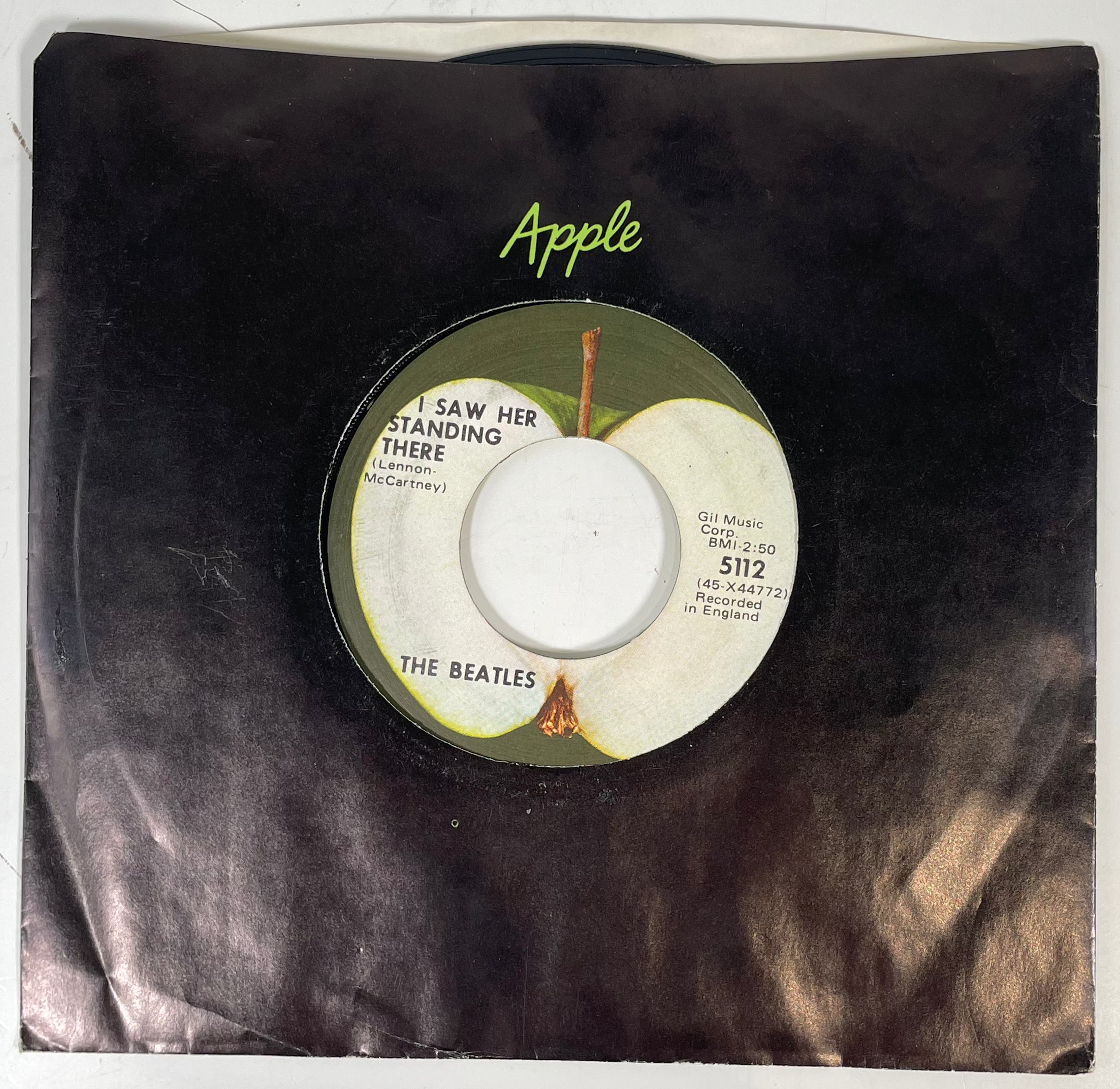 The Beatles, I Want To Hold Your Hand, 45 RPM w/sleeve, APPLE #5112 - England