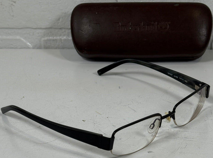 Timberland TB1077 Semi-Rimless Eyeglasses – Black – 50-18-140, With Original Case