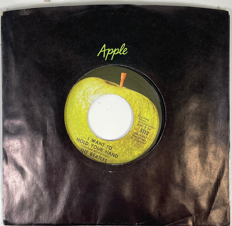 The Beatles, I Want To Hold Your Hand, 45 tours avec pochette, APPLE