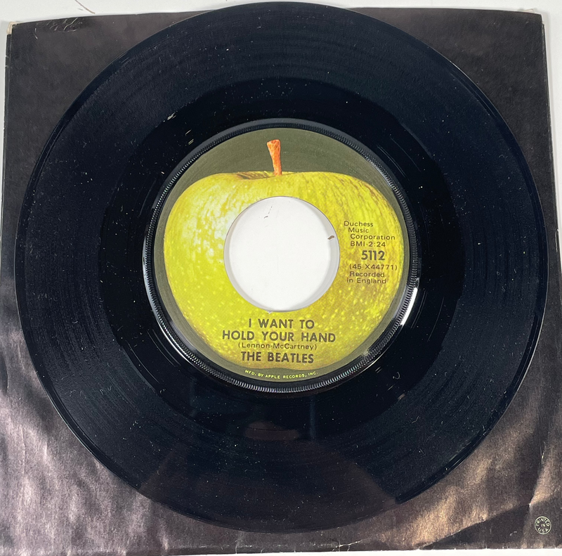 The Beatles, I Want To Hold Your Hand, 45 RPM w/sleeve, APPLE