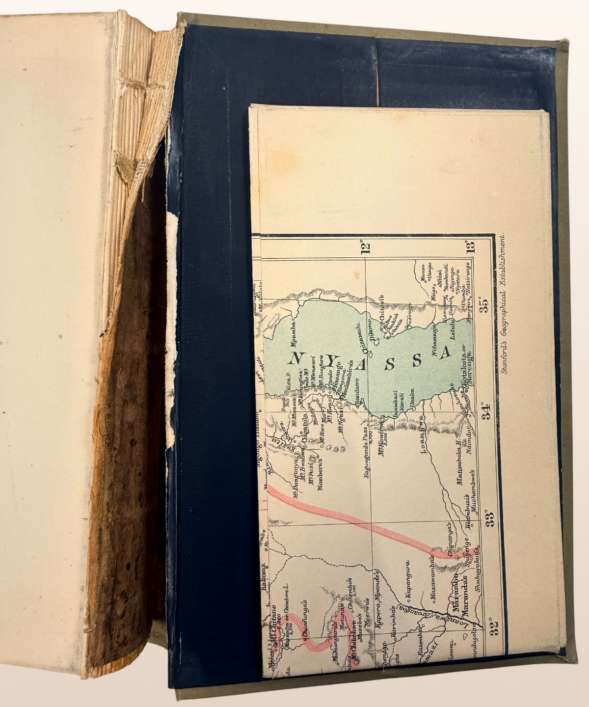1885 first London edition of Henry M. Stanley’s The Congo, Vol. II, with original illustrated cloth binding, engravings and folding map.