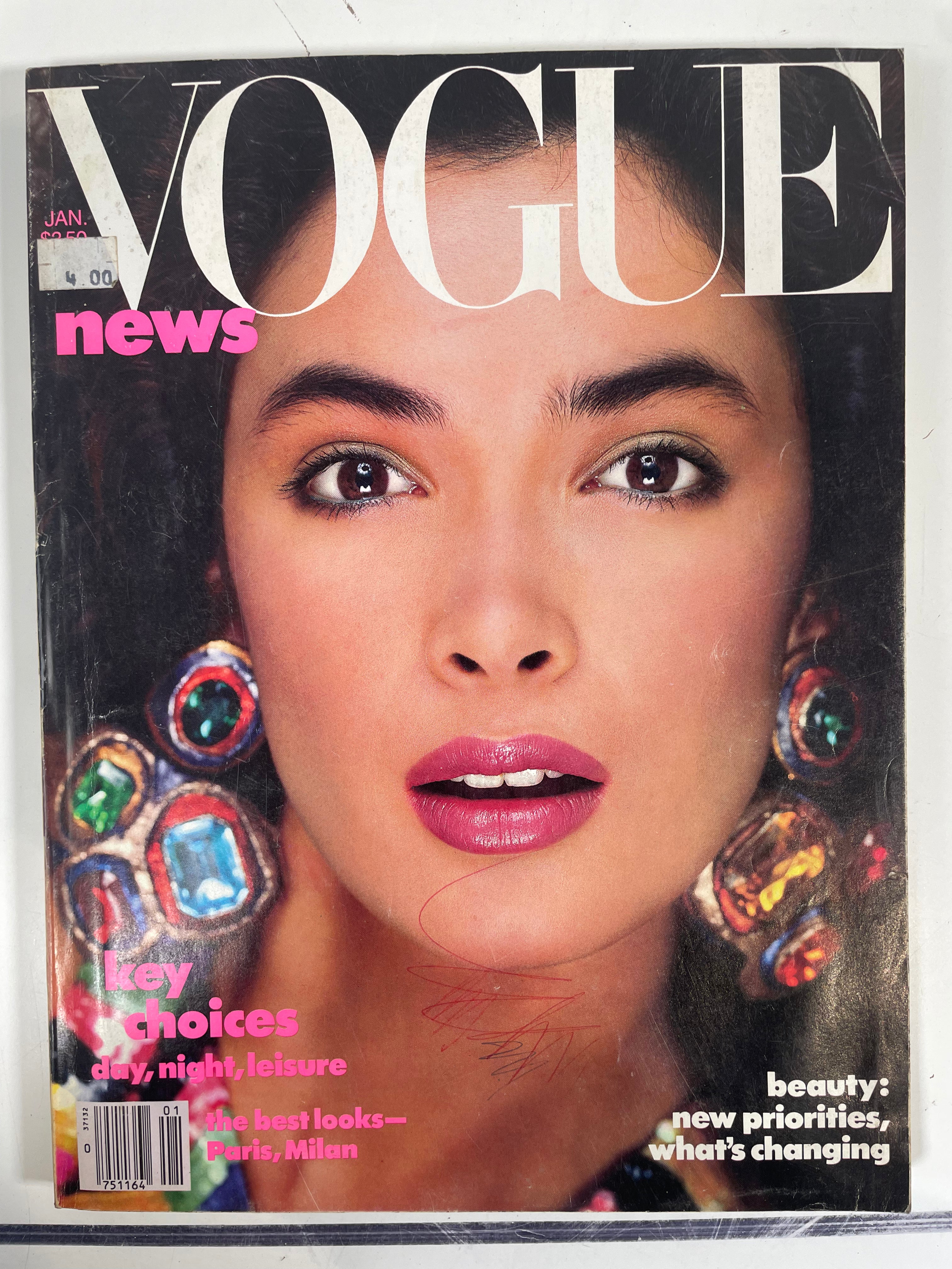 Vintage Vogue Magazine January 1986 Linda Spierings by Richard Avedon